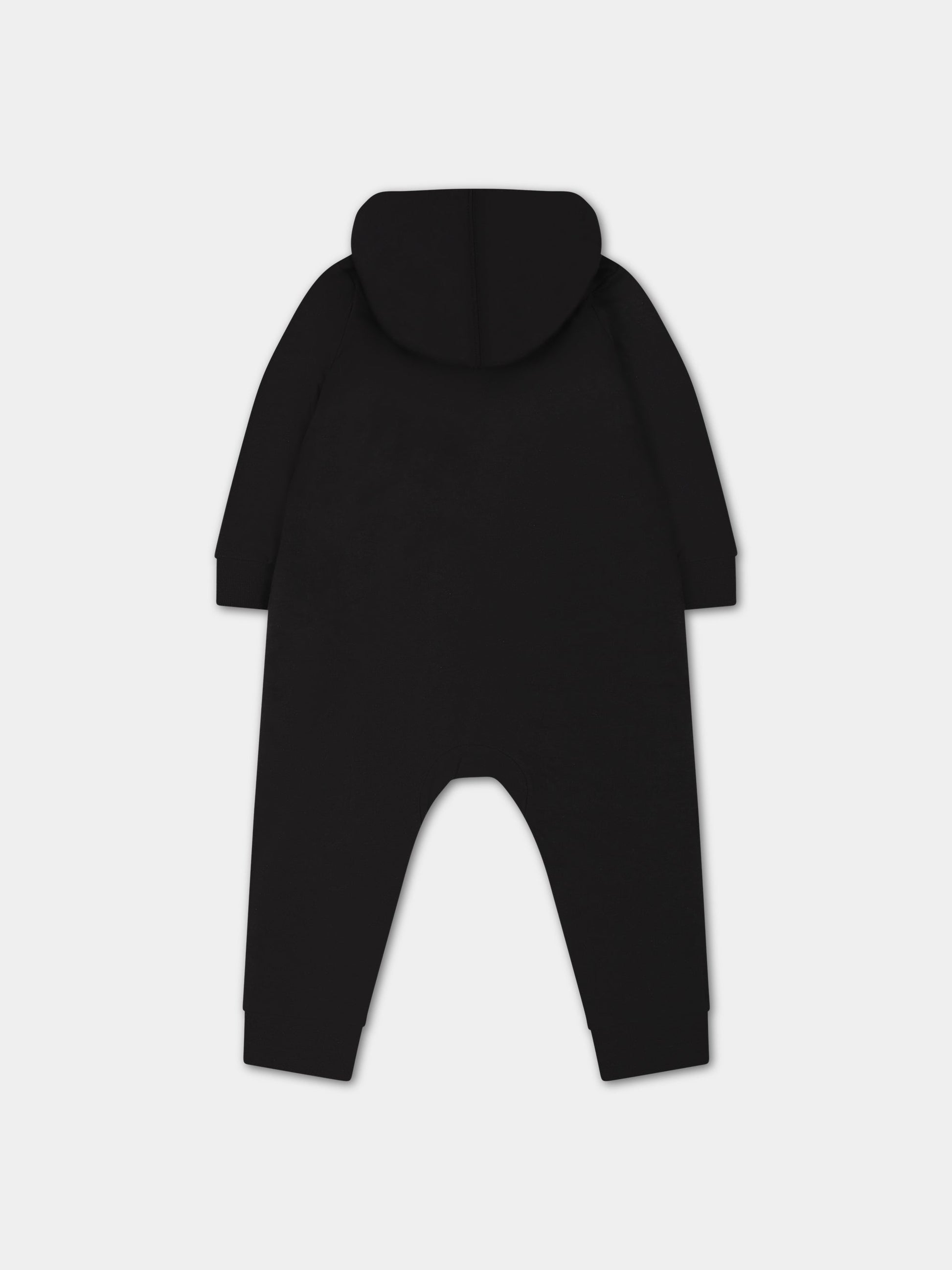 Tutina nera per neonato con logo,Nike,66K489 023