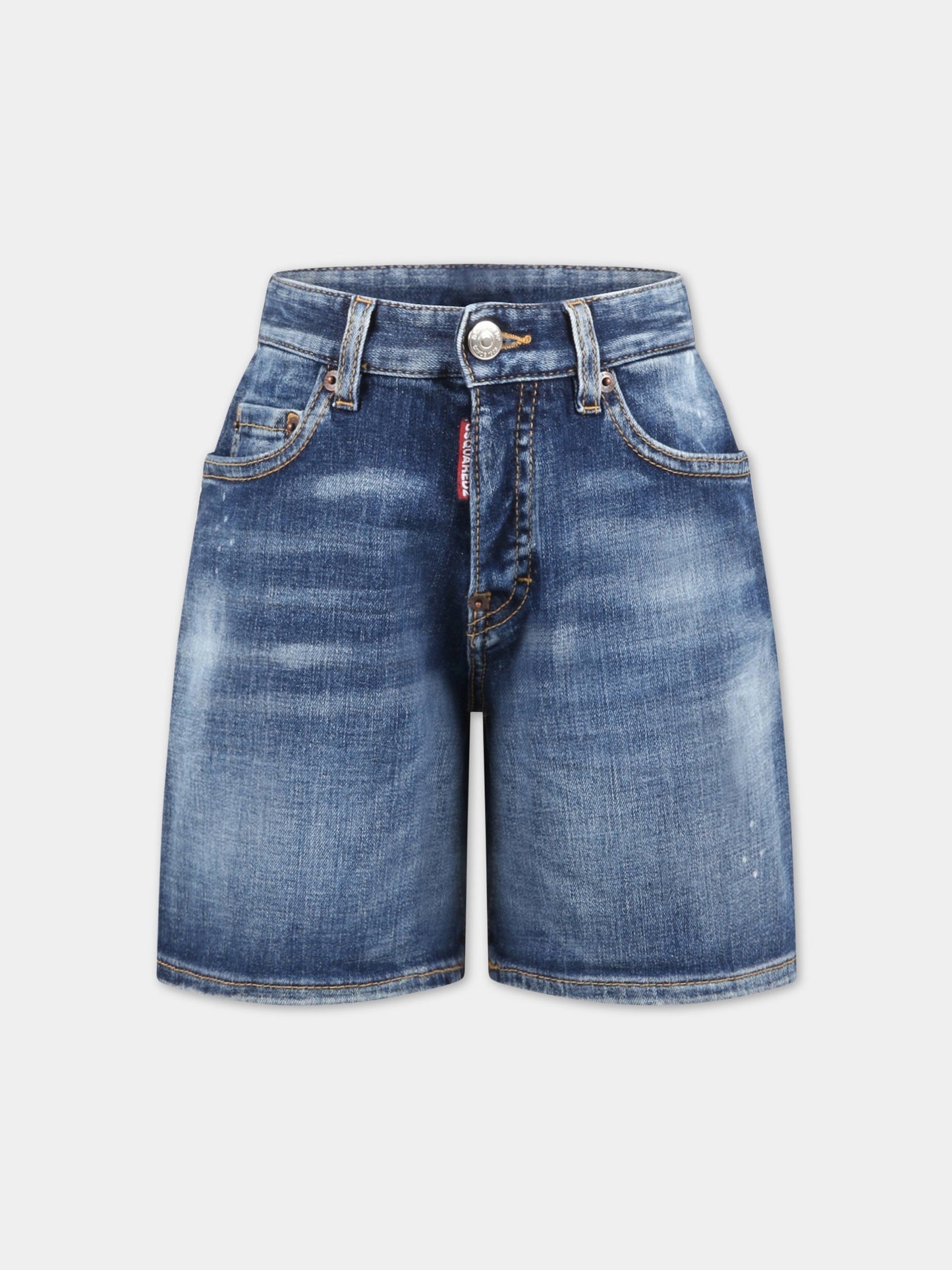 Short blu per bambino con logo,Dsquared2,DQ0782 D0A1W DQ01