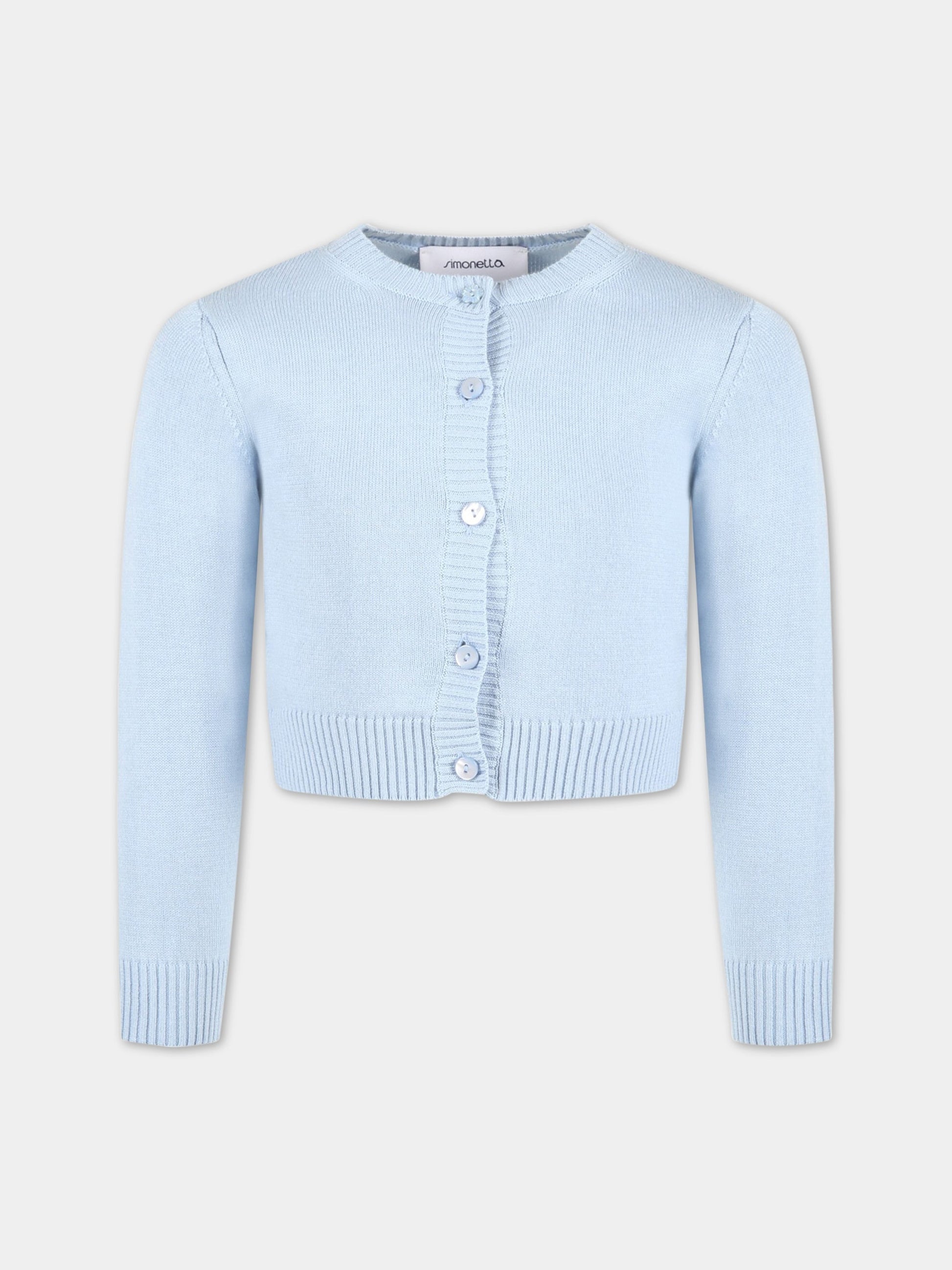 Light-blue cardigan for girl,Simonetta,SS9A30 X0006 607