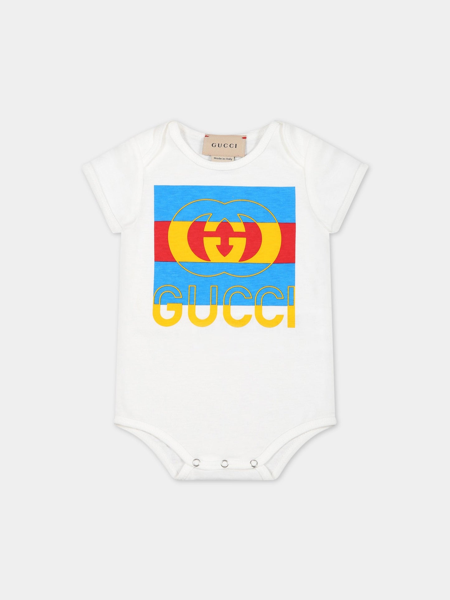 Set bianco per neonato con logo GG,Gucci Kids,516326 XJE31 9214