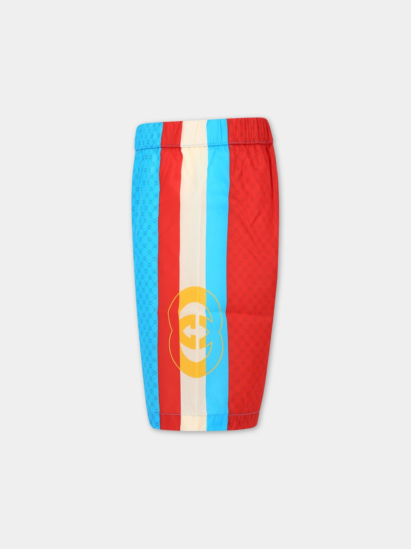 Shorts multicolor mare per bambino con logo GG all-over,Gucci Kids,725498 XWAW8 4956