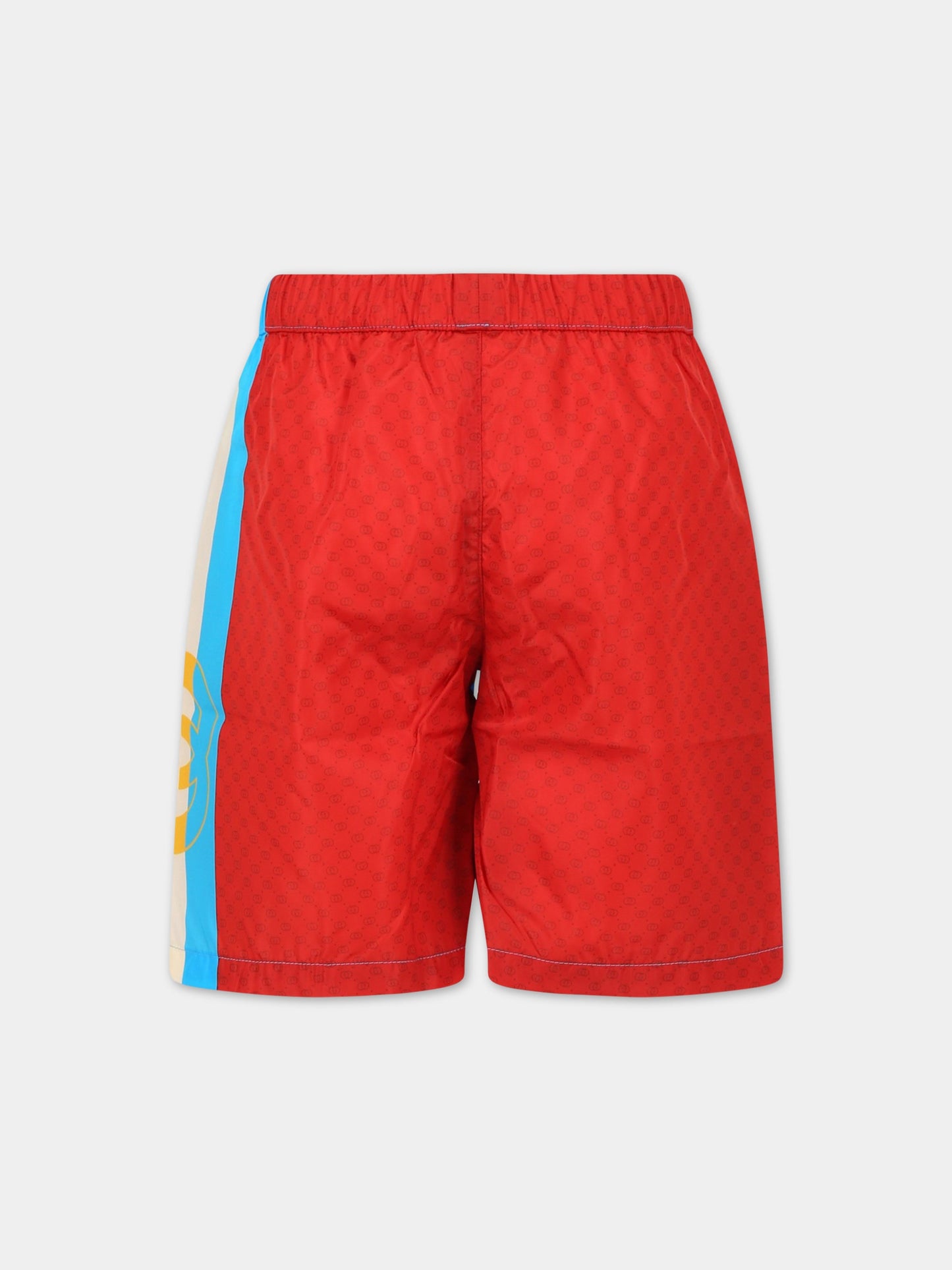 Shorts multicolor mare per bambino con logo GG all-over,Gucci Kids,725498 XWAW8 4956