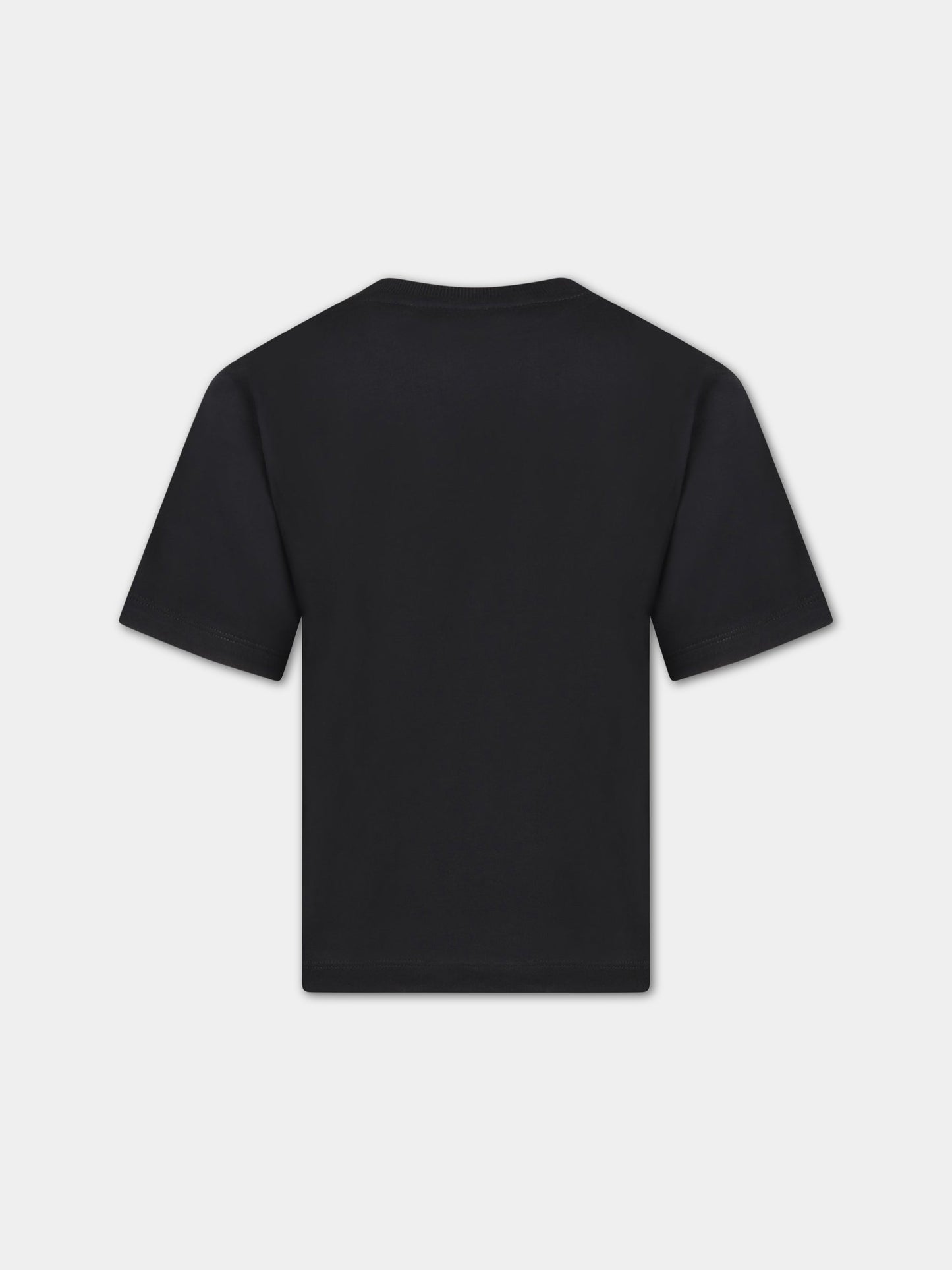 T-shirt nera per bambino con Teddy Bear,Moschino Kids,HOM03R LAA23 60100