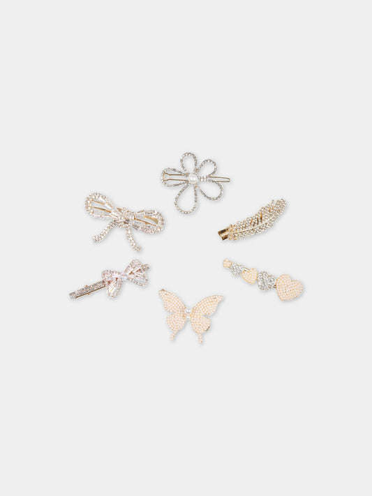 Set multicolor per bambina con perle,Monnalisa,79A001 1074 0099