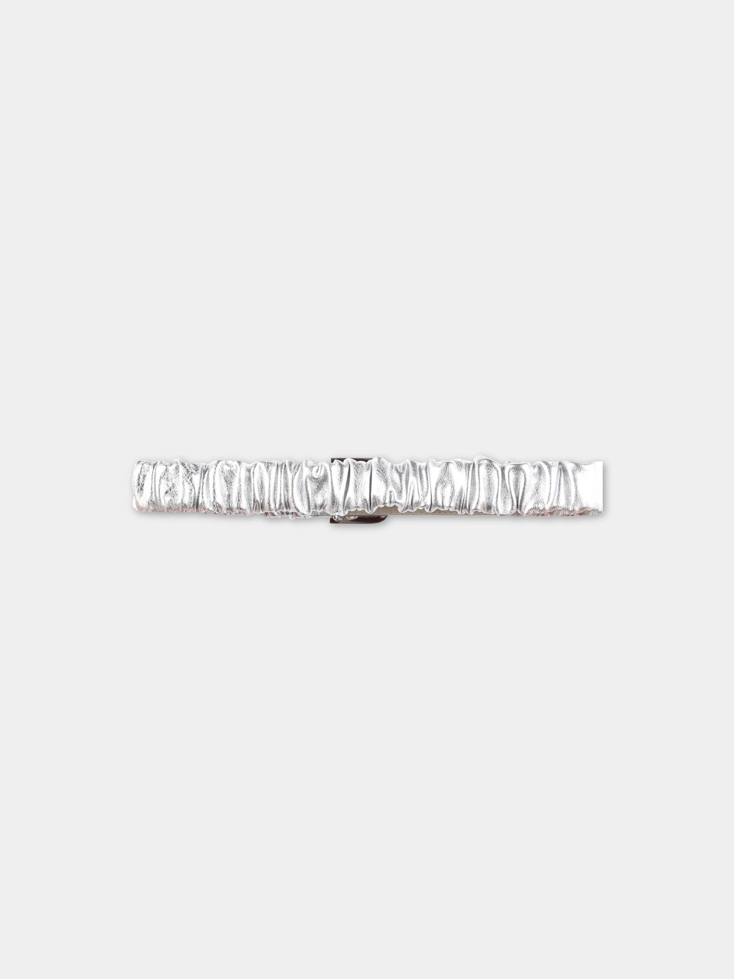 Cintura argentata per bambina con logo,Balmain Kids,BS0A31 Z0846 925