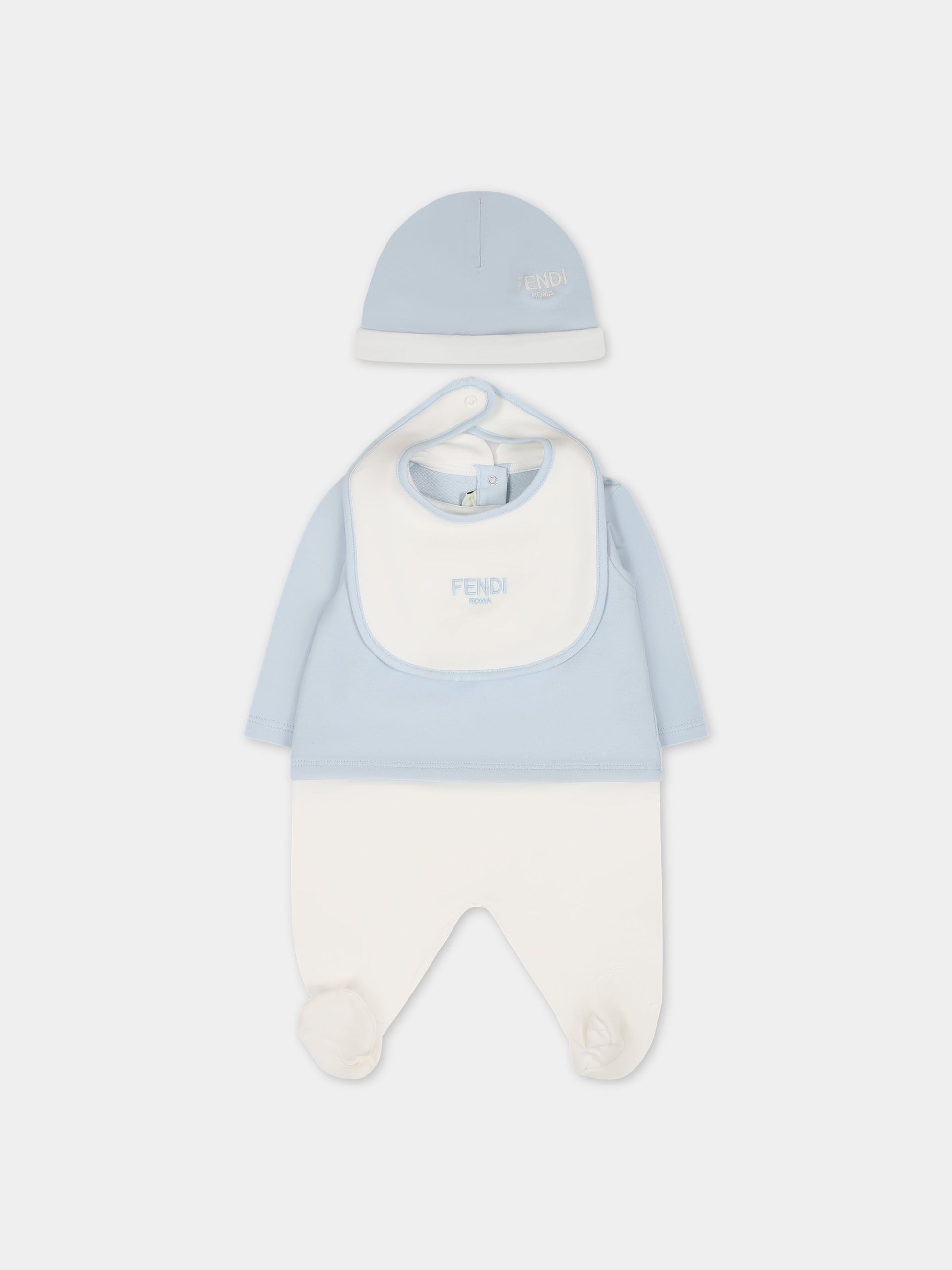 Set multicolor per neonato con logo,Fendi Kids,BUK096 8RA F19J4