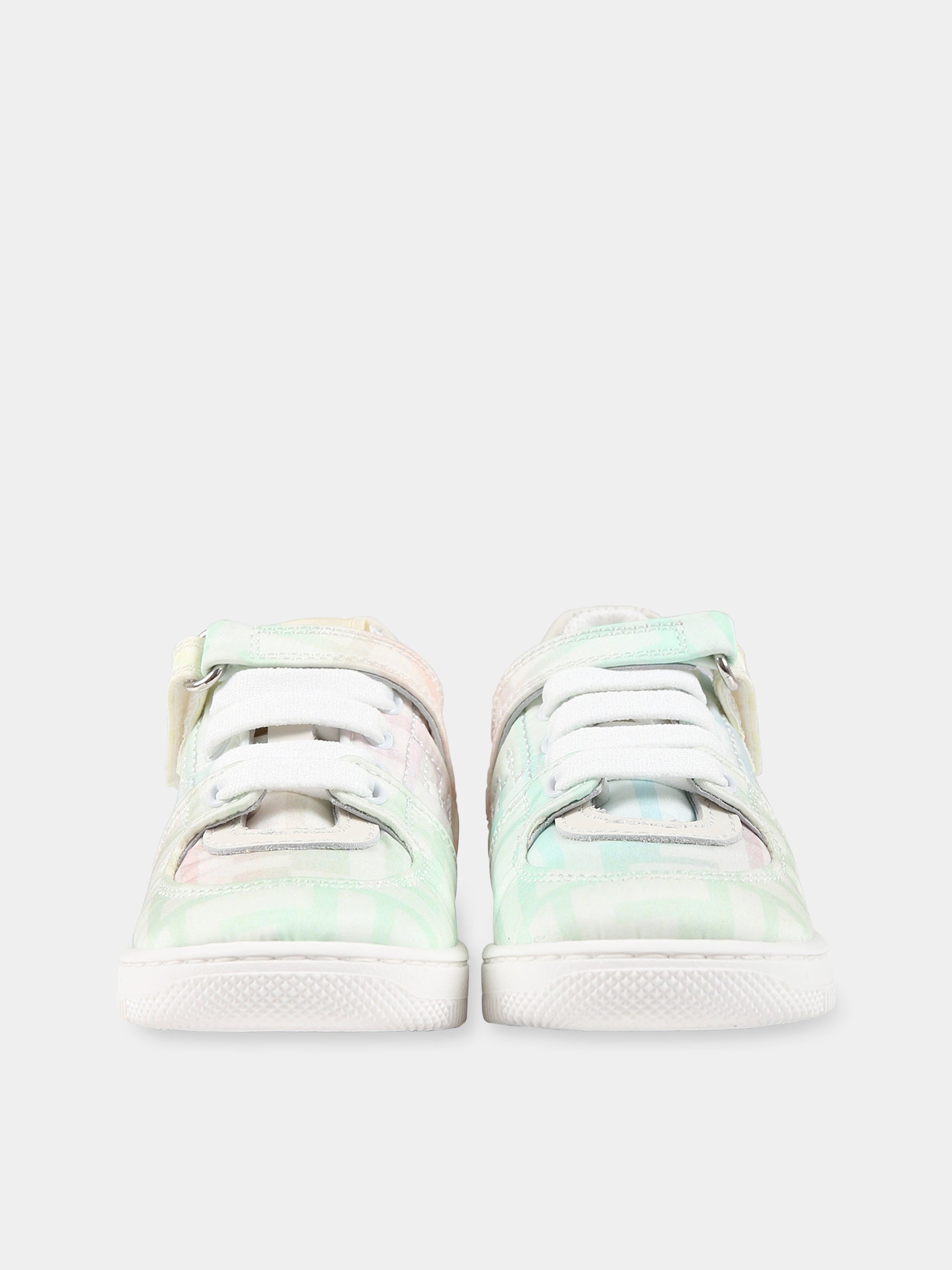 Sneakers multicolor per neonata con doppie FF,Fendi Kids,JMR430 ALJE F0WB1