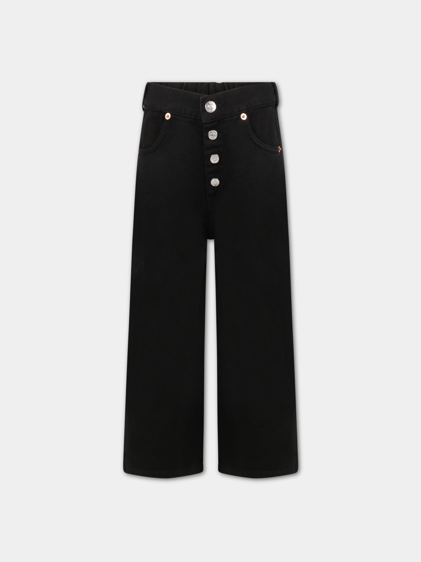 Jeans nero per bambino con patch logato,Mm6 Maison Margiela,M60053 MM016 M6900