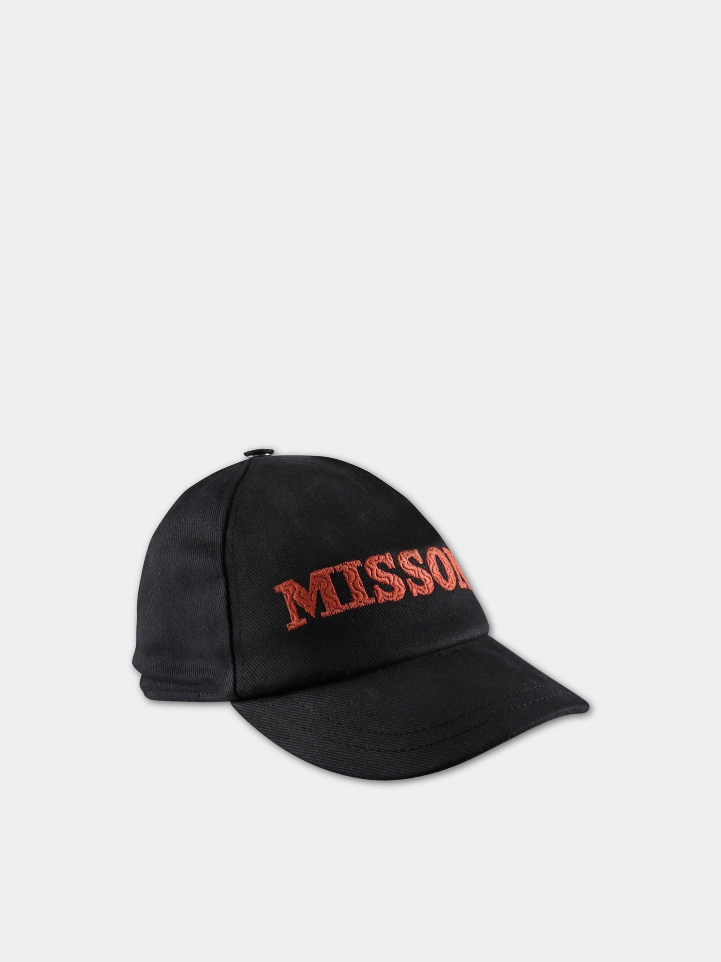 Cappello nero per bambini con logo marrone,Missoni,MS0P27 Z1053 930