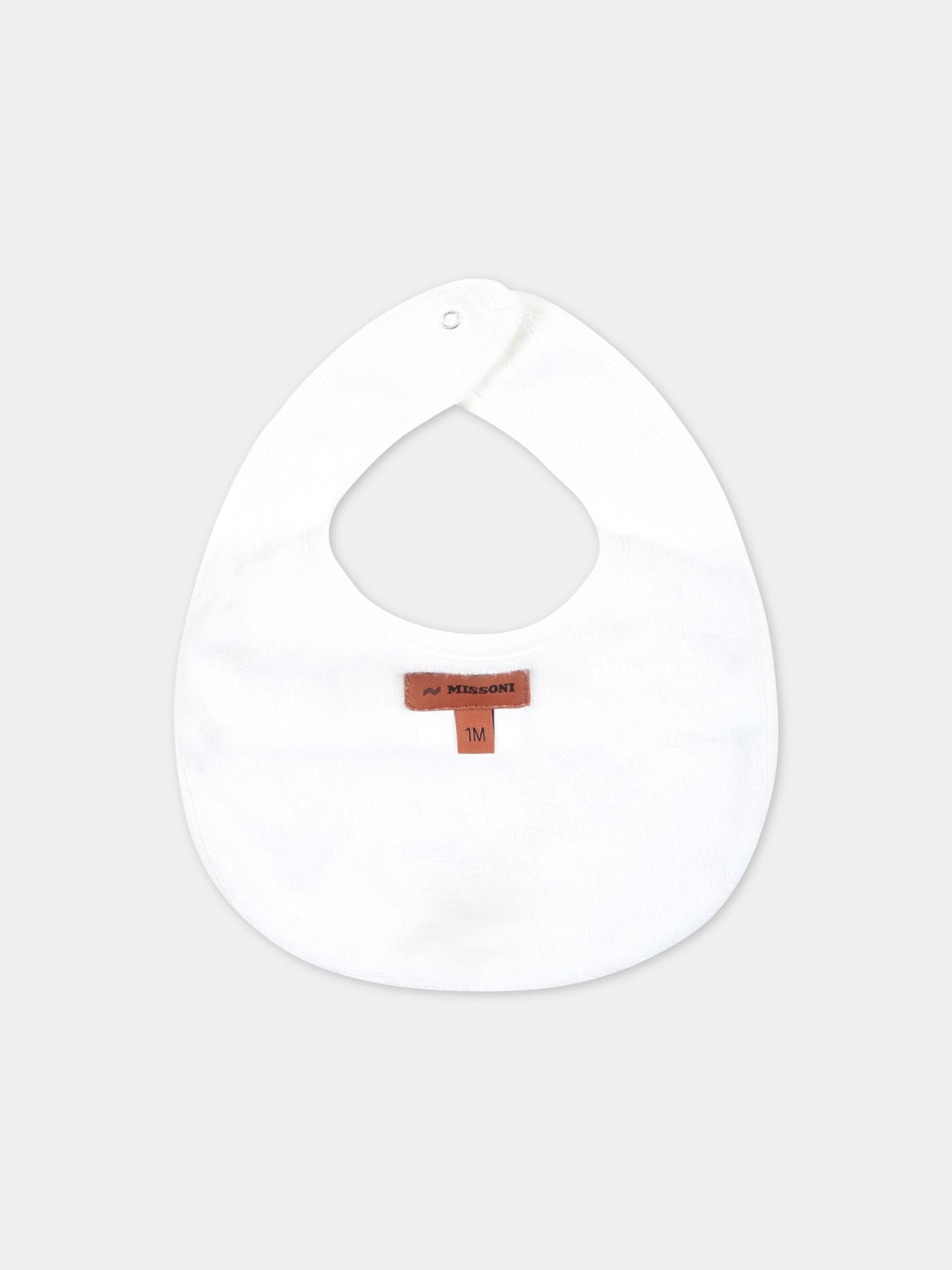 Set bianco per neonato con motivo a chevron,Missoni,MSB029 J0273 100BL