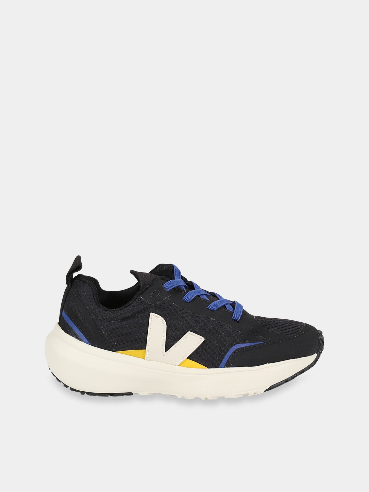 Sneakers nero per bambino con logo bianco,Veja,YL1803227C