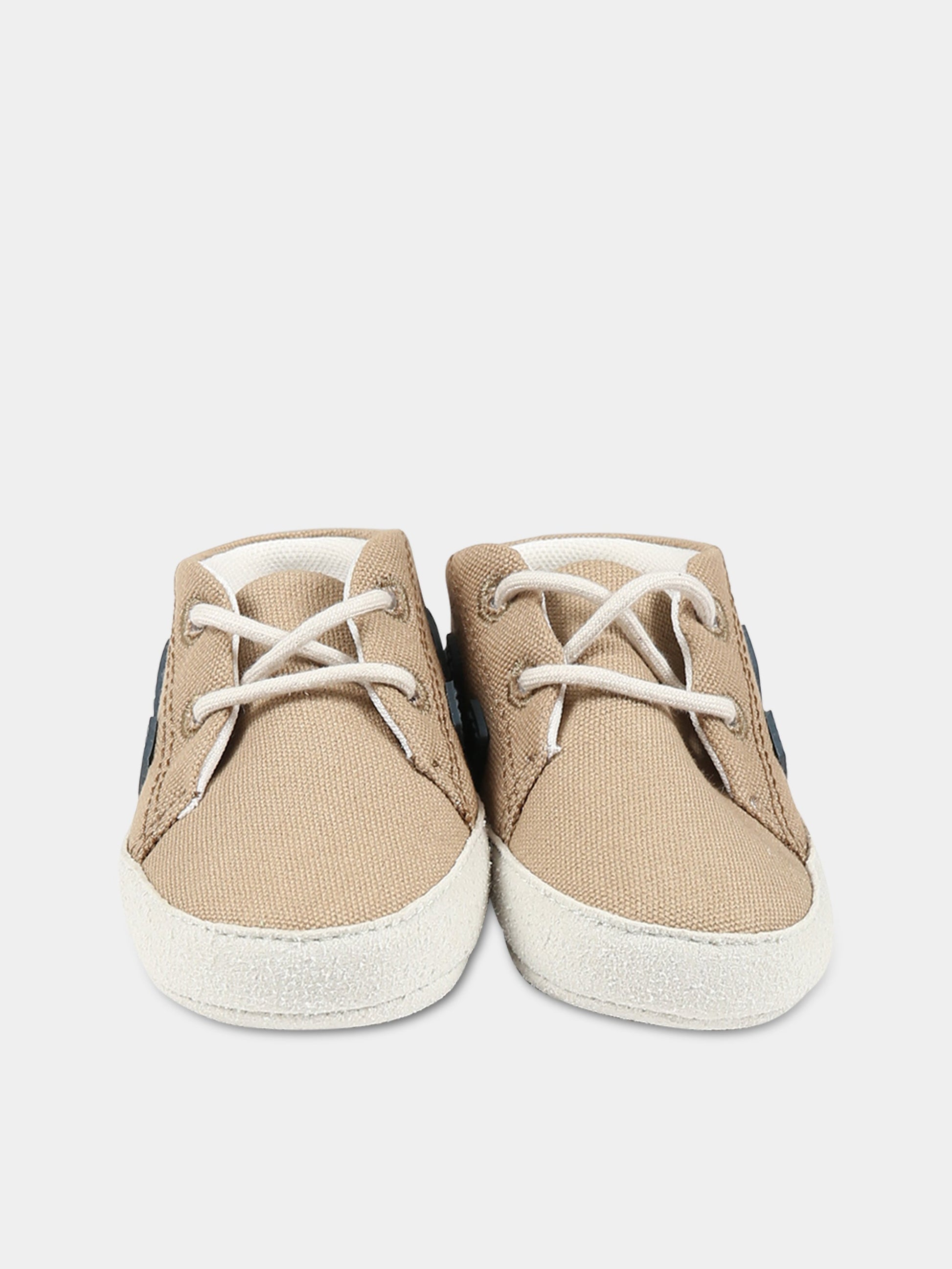 Sneakers marrone per neonato con logo blu,Veja,BB0103258C