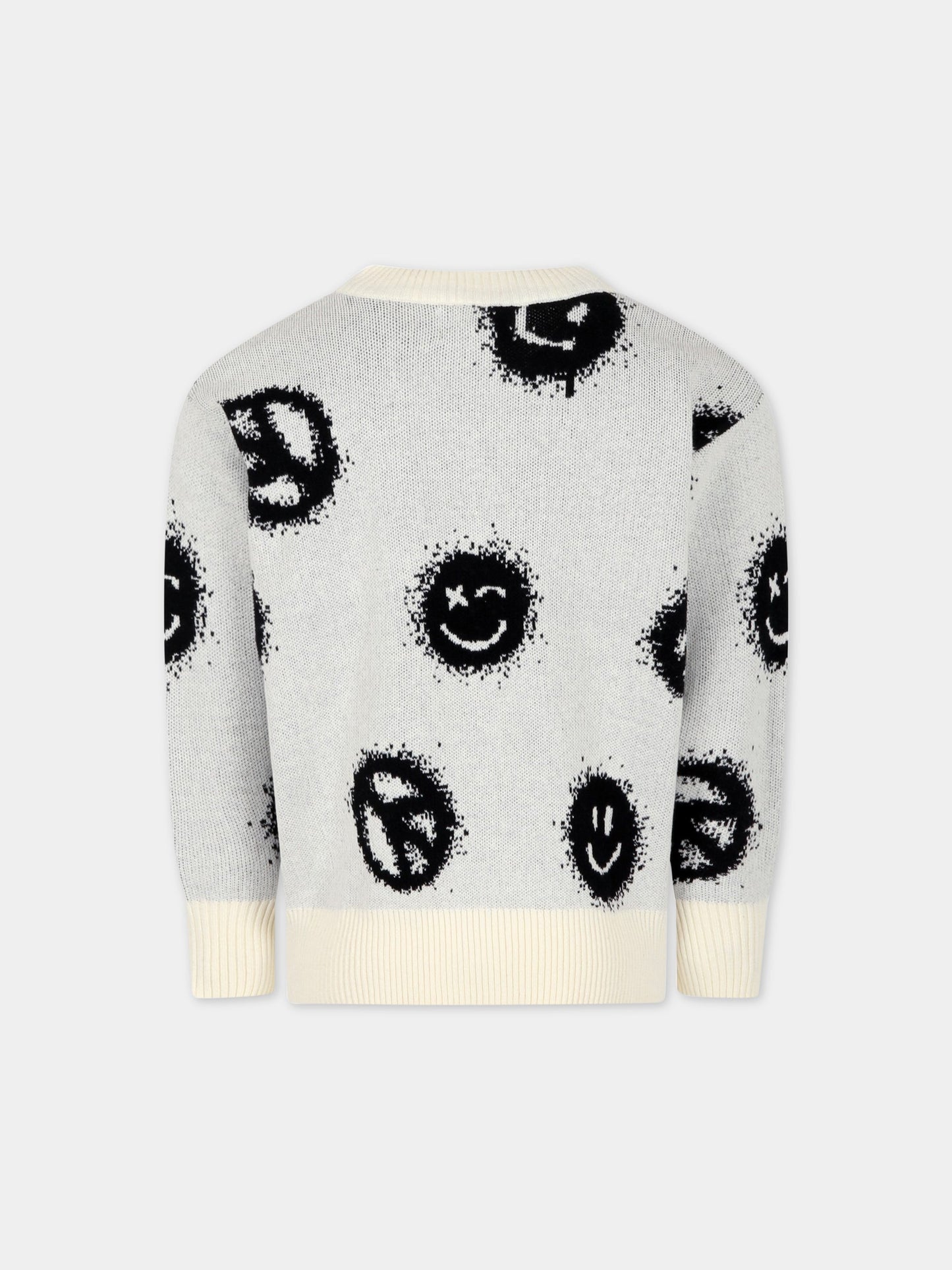 Maglione bianco per bambino con smile,Molo,1S23K202 6833