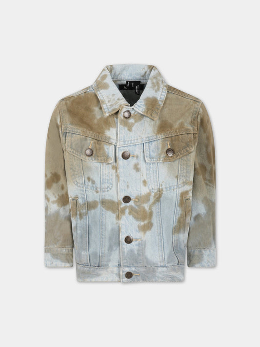 Giacca multicolor di jeans con patch logato,Molo,5S23M309 6010