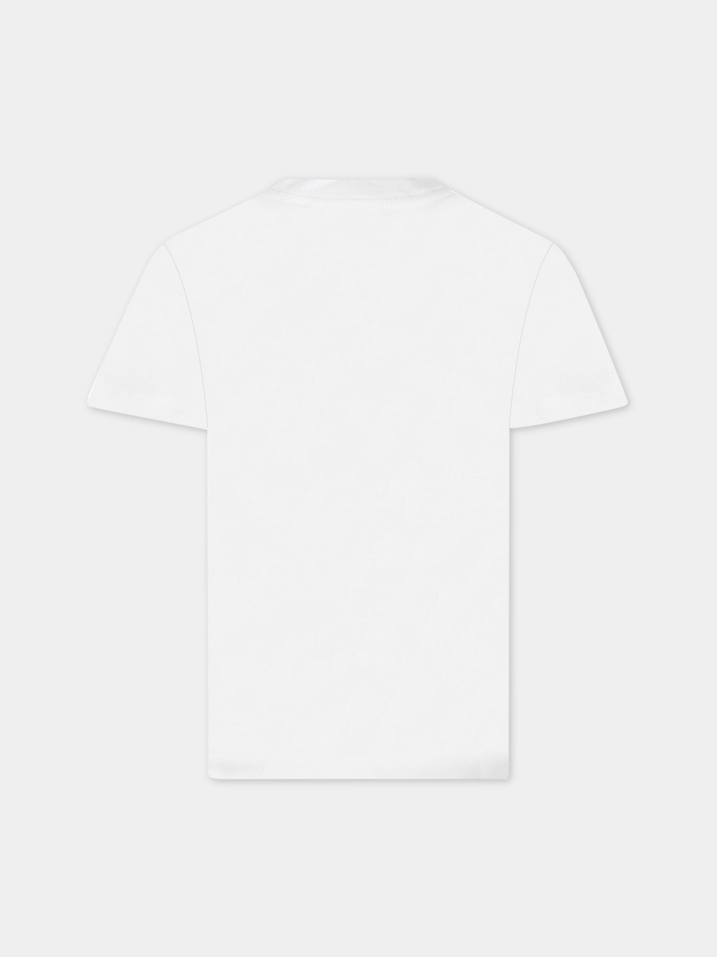 T-shirt bianca per bambini con stampa,Molo,6S23A207 3220