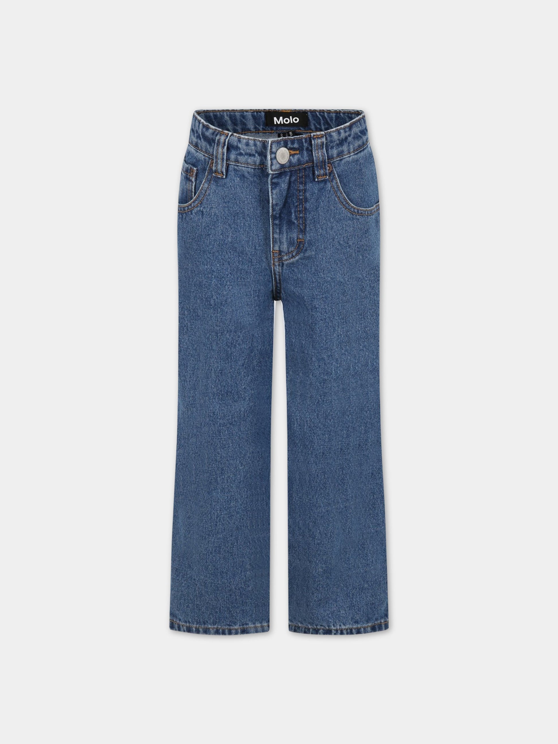 Jeans blu per bambino con logo,Molo,6S23I101 1108