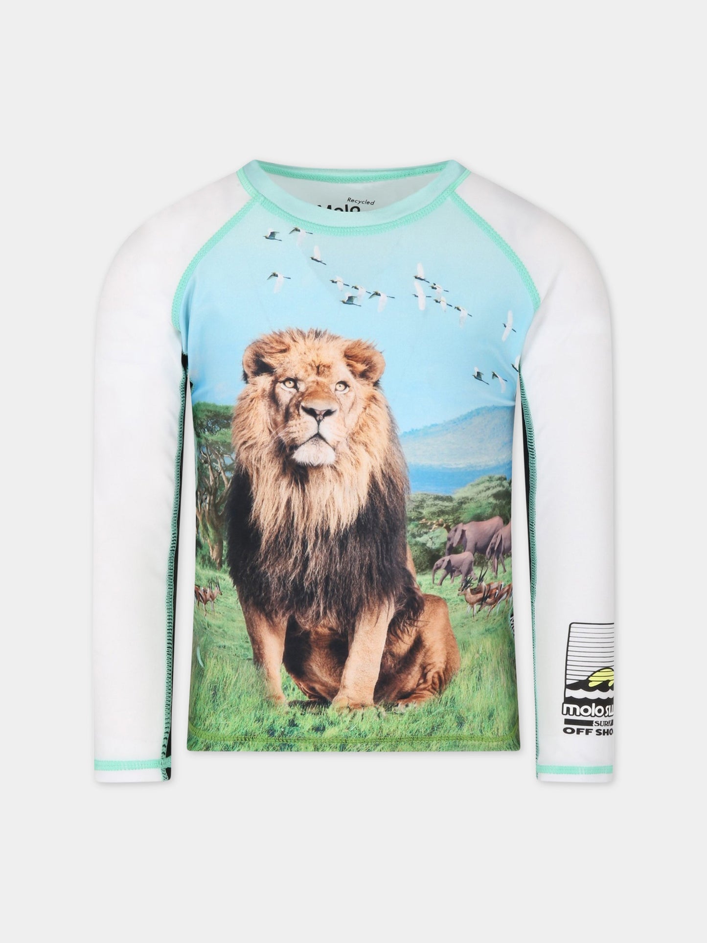 T-shirt multicolor per bambino con tigre,Molo,8S23P205 7914