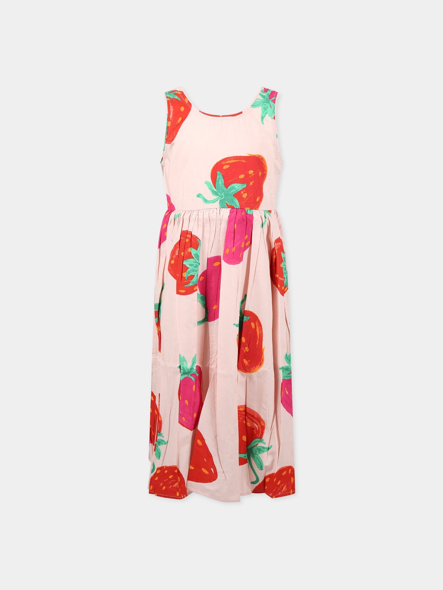 Vestito rosa per bambina con stampa fragole,Molo,2S23E121 6751