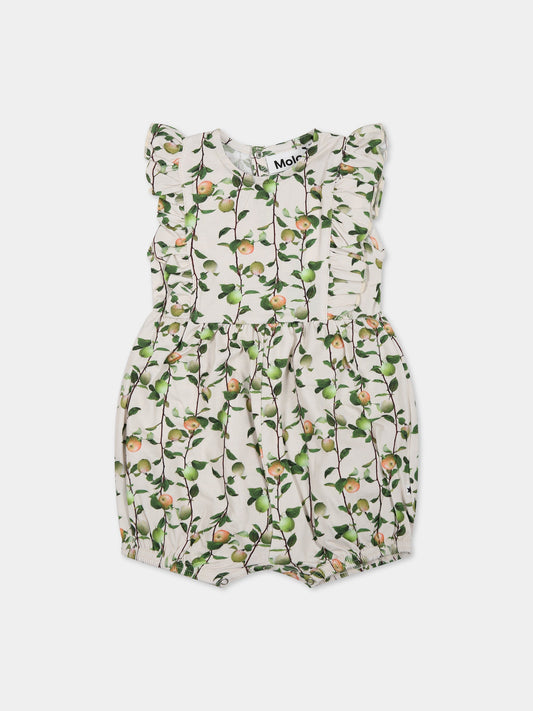 Pagliaccetto multicolor per neonata con stampa mele,Molo,4S23B304 6772