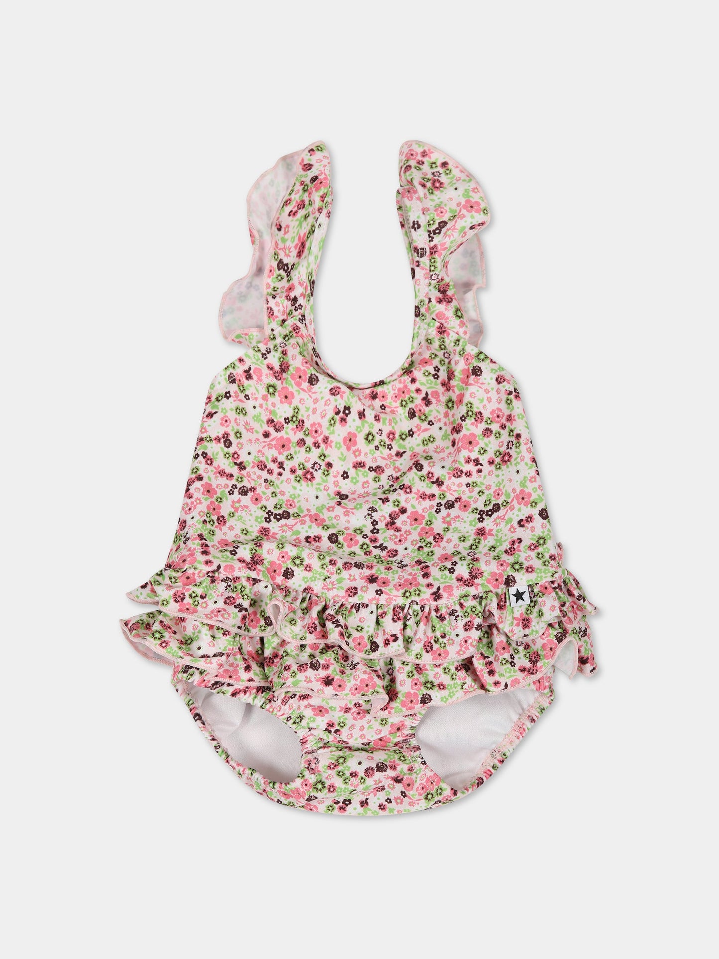 Costume multicolor per neonata con stampa floreale,Molo,8S23P501 6681