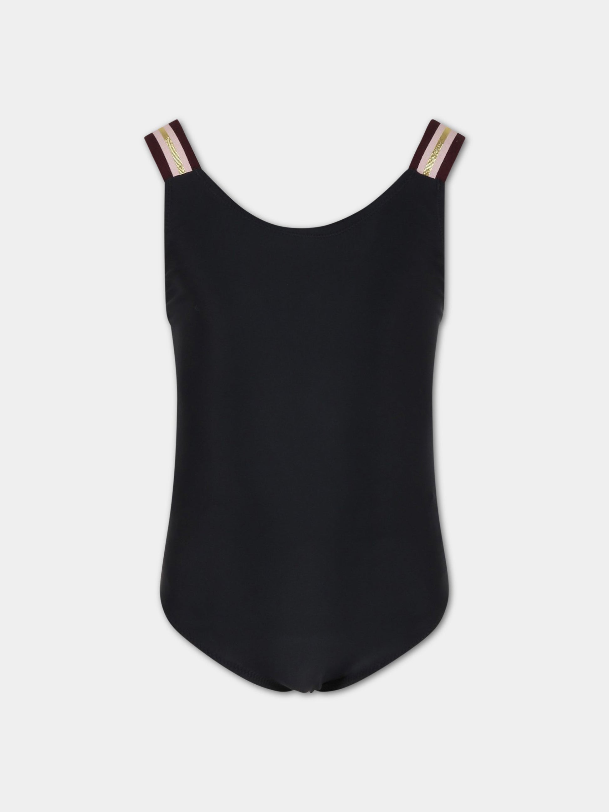 Costume intero nero per bambina con logo,Molo,8S23P507 0099