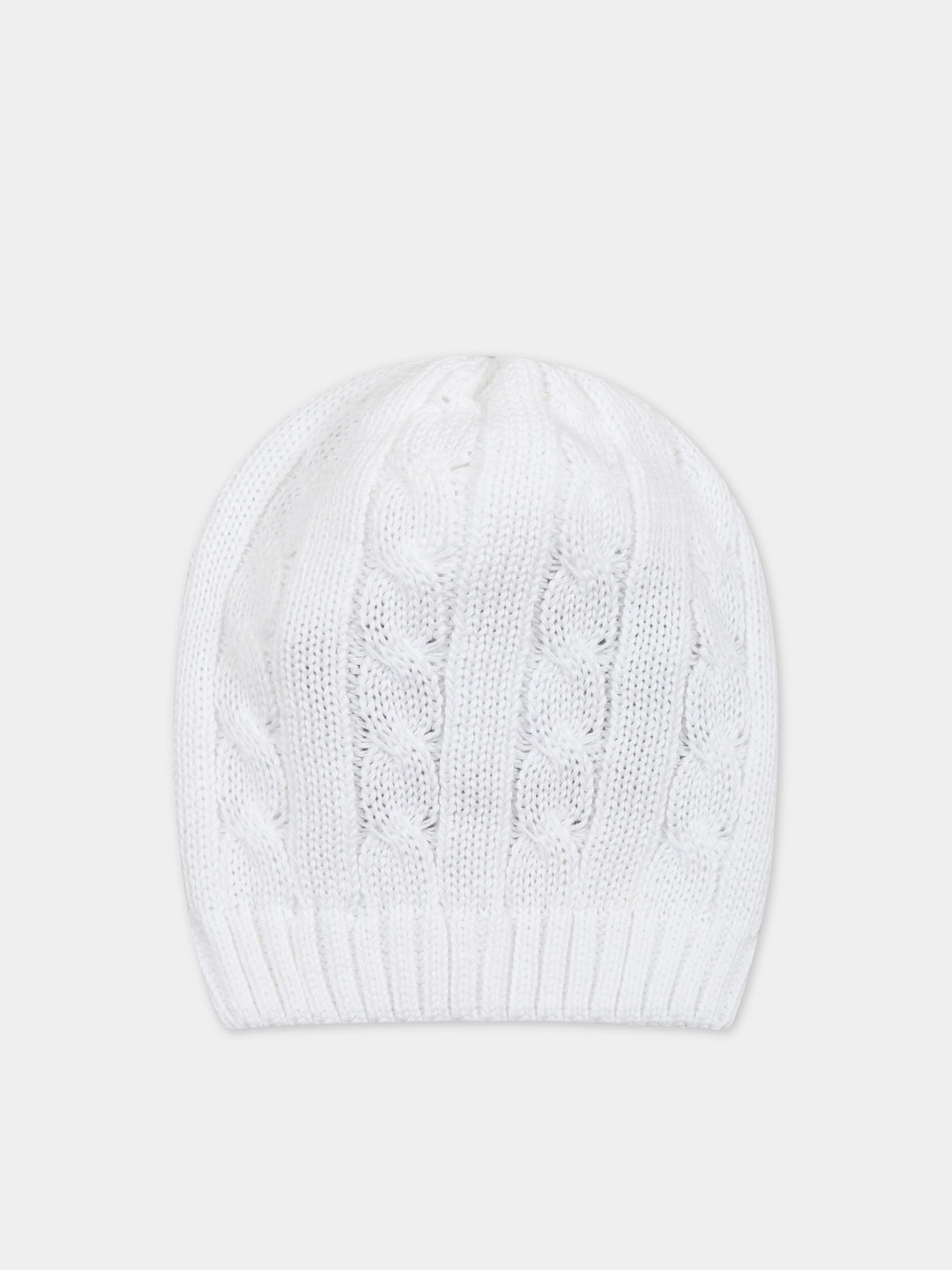 Cappello bianco per neonati,Little Bear,6119 BIANCO
