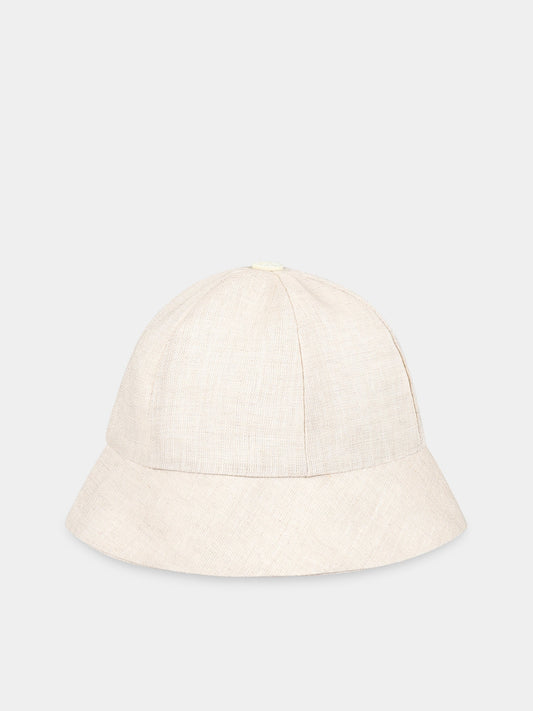 Cappello beige per neonato,La Stupenderia,TBCP55D05 D05