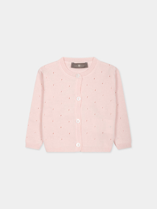 Cardigan rosa per neonata,Little Bear,6158 CIPRIA