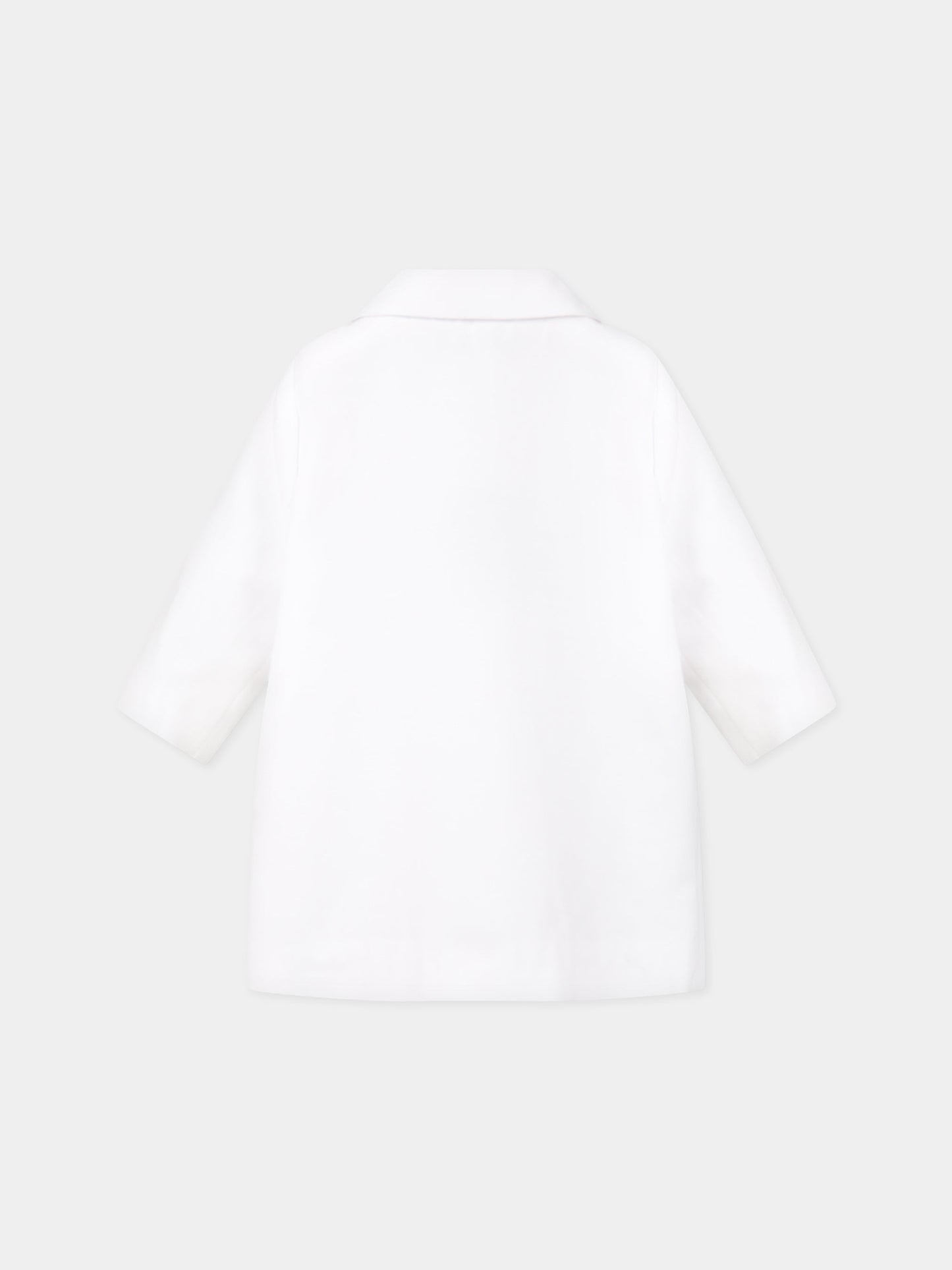 Cappotto bianco per neonata con fiocco,Little Bear,6247 BIANCO