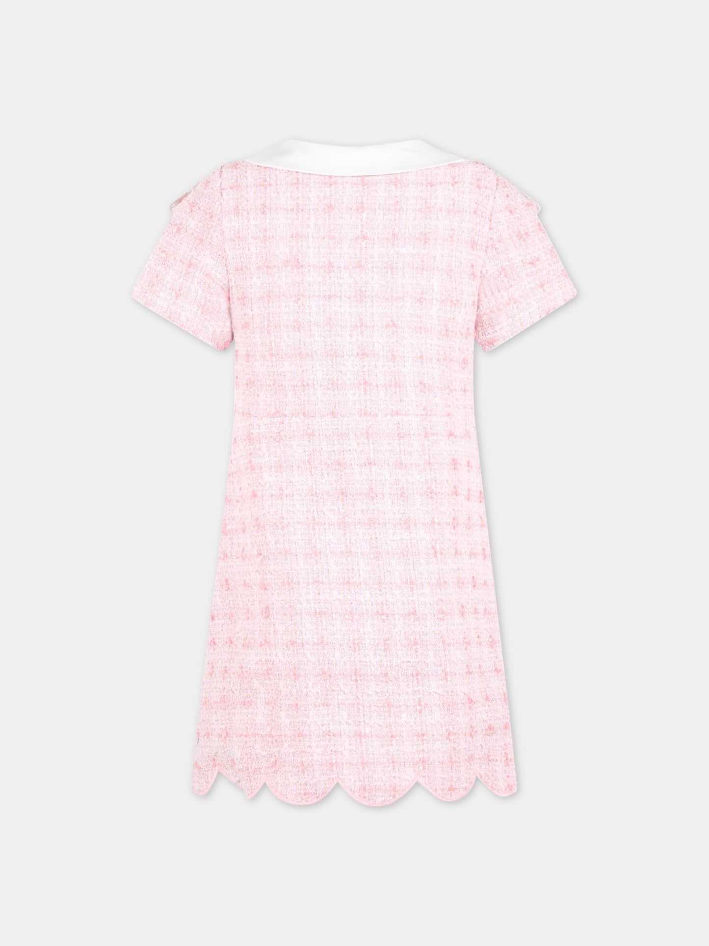 Vestito rosa per bambina con dettagli in pizzo,Self-portrait,RS23 714S P 22458527