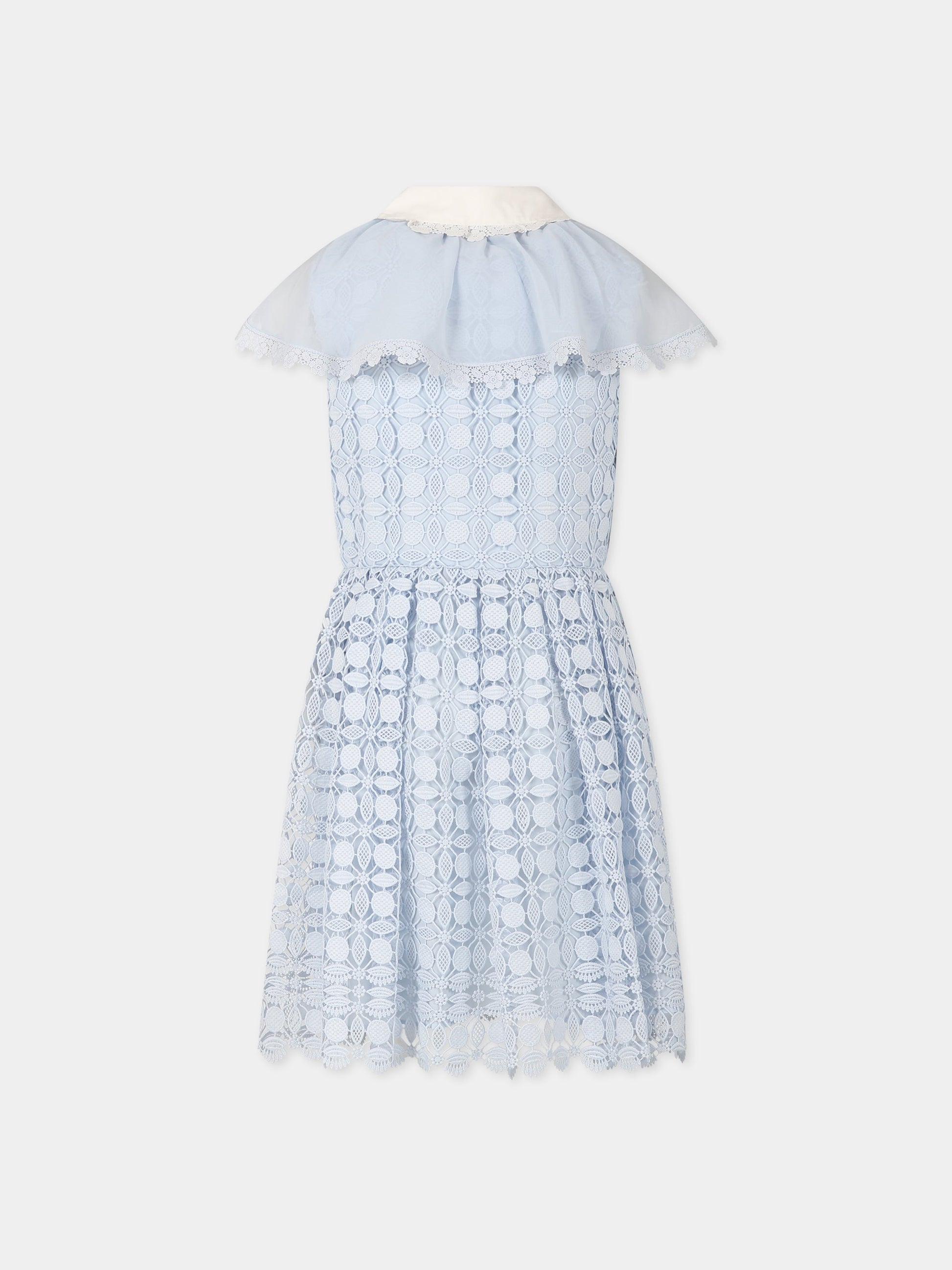 Vestito celeste per bambina con fiocco,Self-portrait,RS23 736S BL 22458543