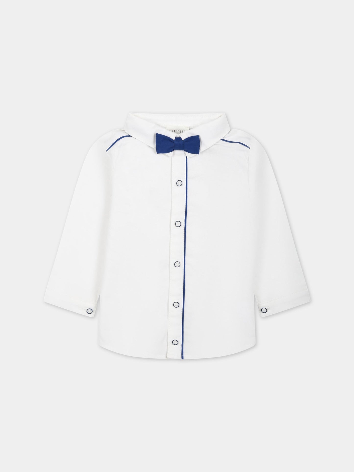 Camicia bianca per neonato con papillon,Carrement Beau,Y05226 10P