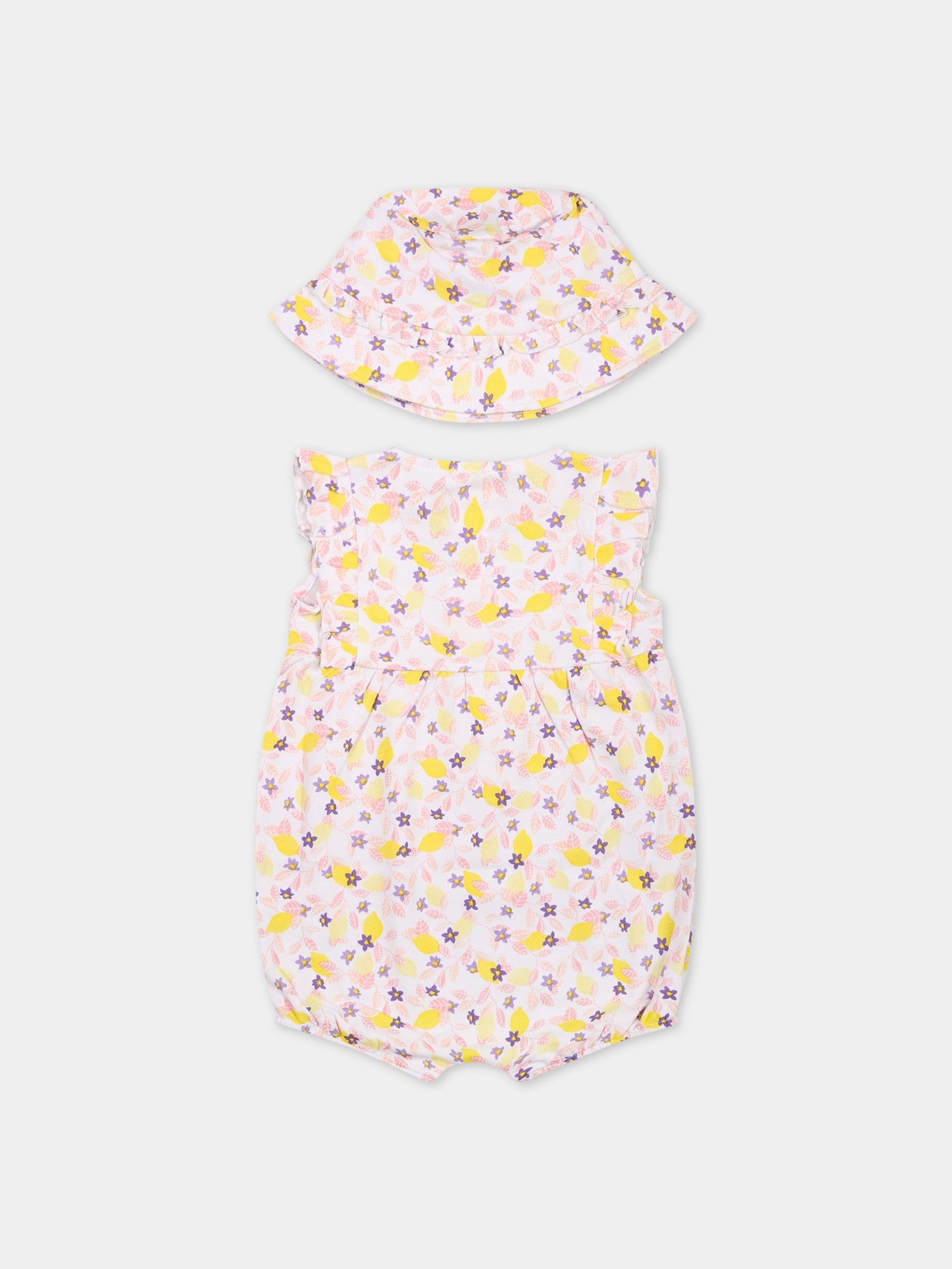 Completo bianco per neonata con logo,Carrement Beau,Y98208 10P