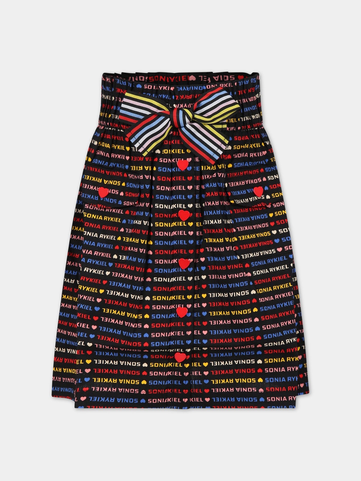 Gonna multicolor per bambina con cuori e logo,Sonia Rykiel Paris,A13000 Z41