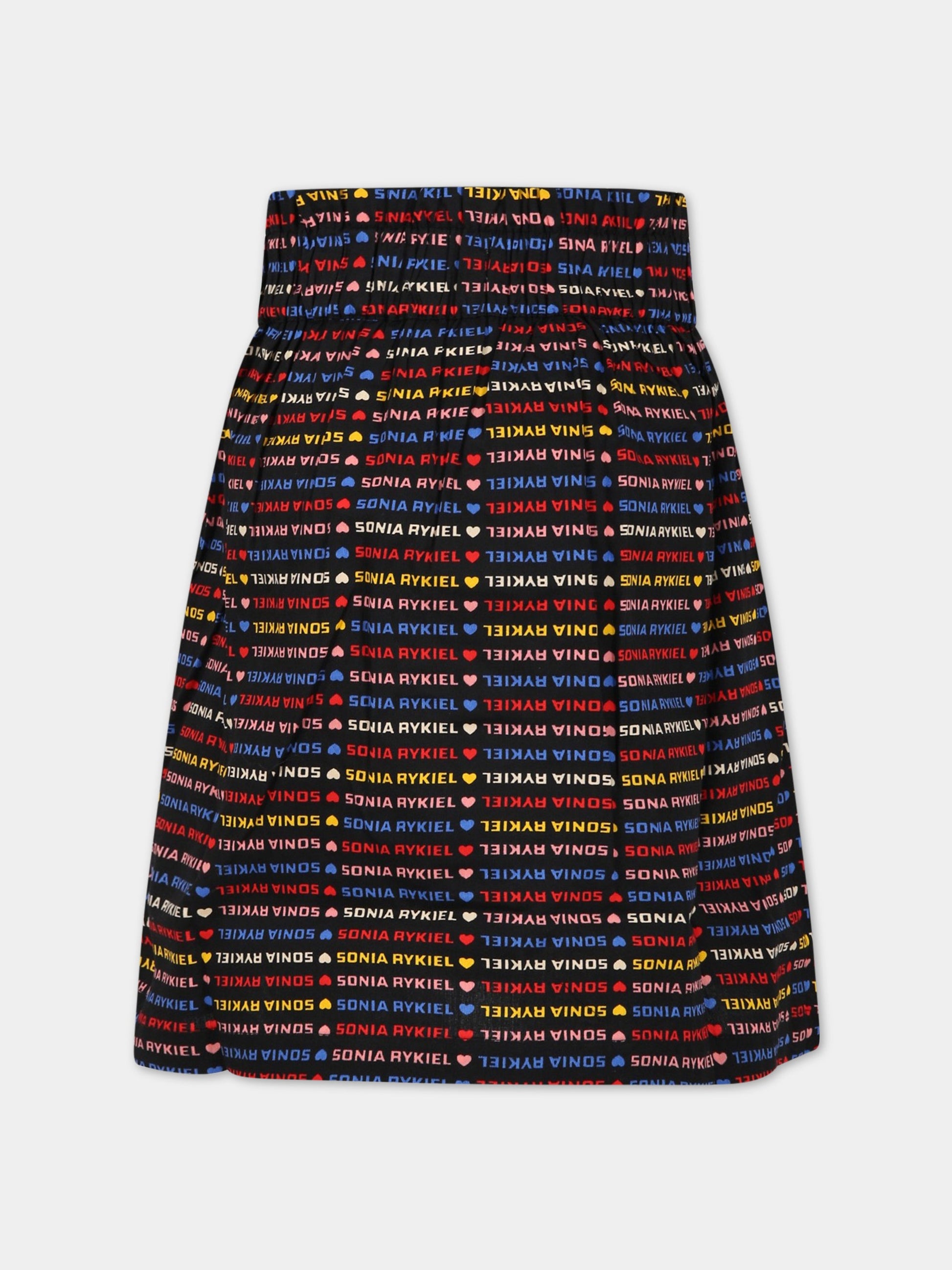 Gonna multicolor per bambina con cuori e logo,Sonia Rykiel Paris,A13000 Z41