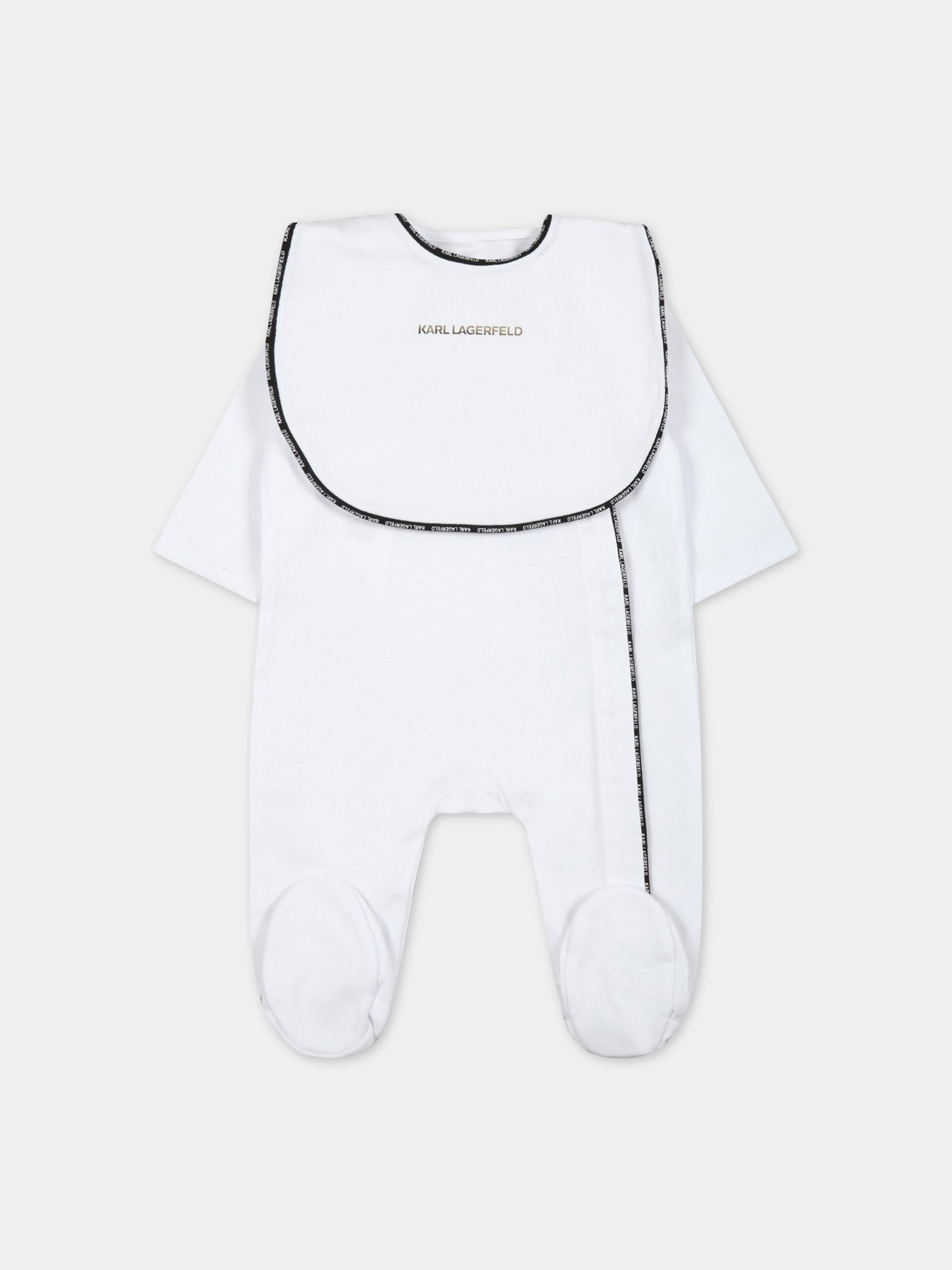 Set bianco per neonata con Choupette e logo,Karl Lagerfeld Kids,Z98125 10P