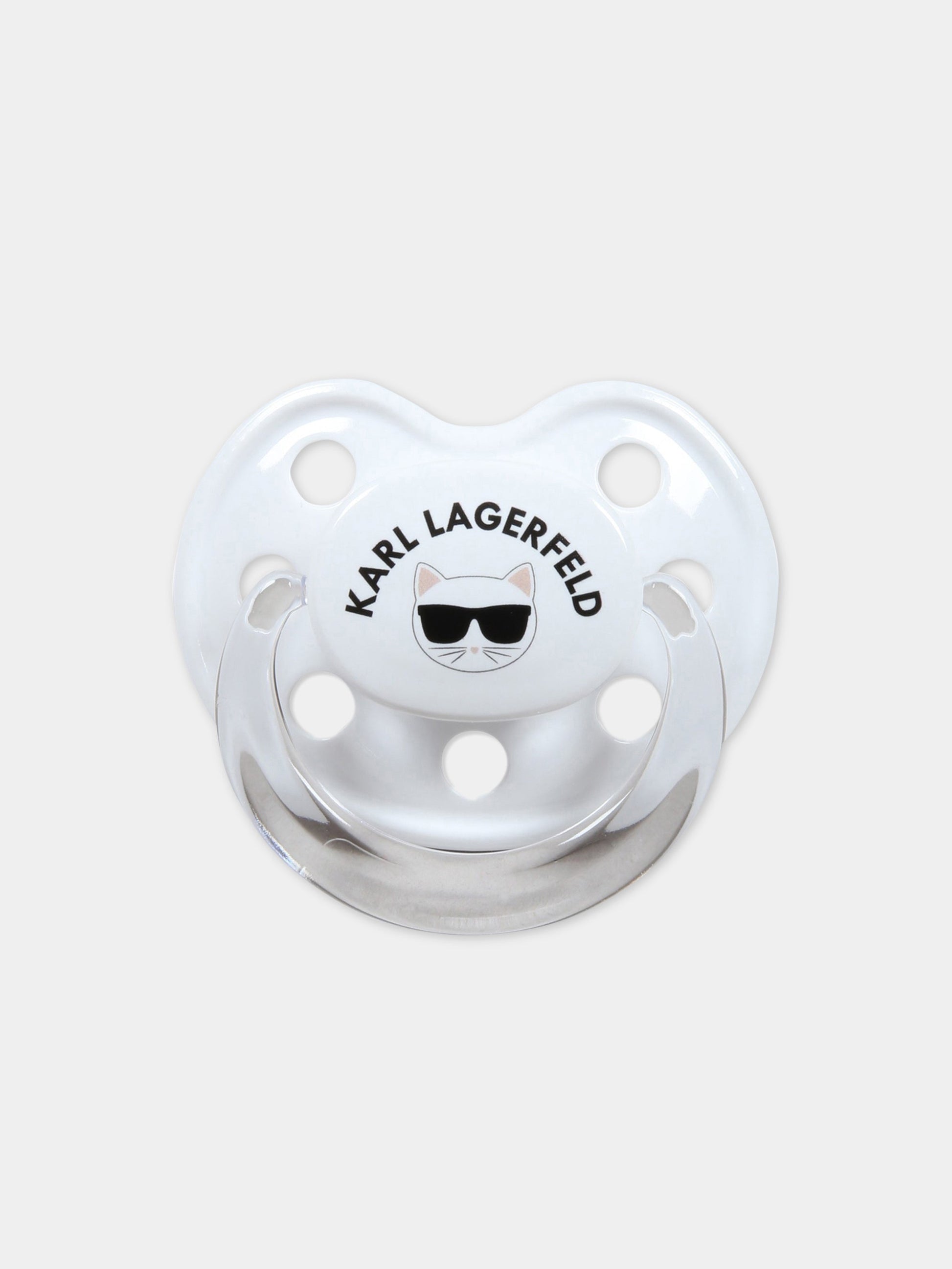 Ciuccio bianco per neonati con Choupette,Karl Lagerfeld Kids,Z90059 10P