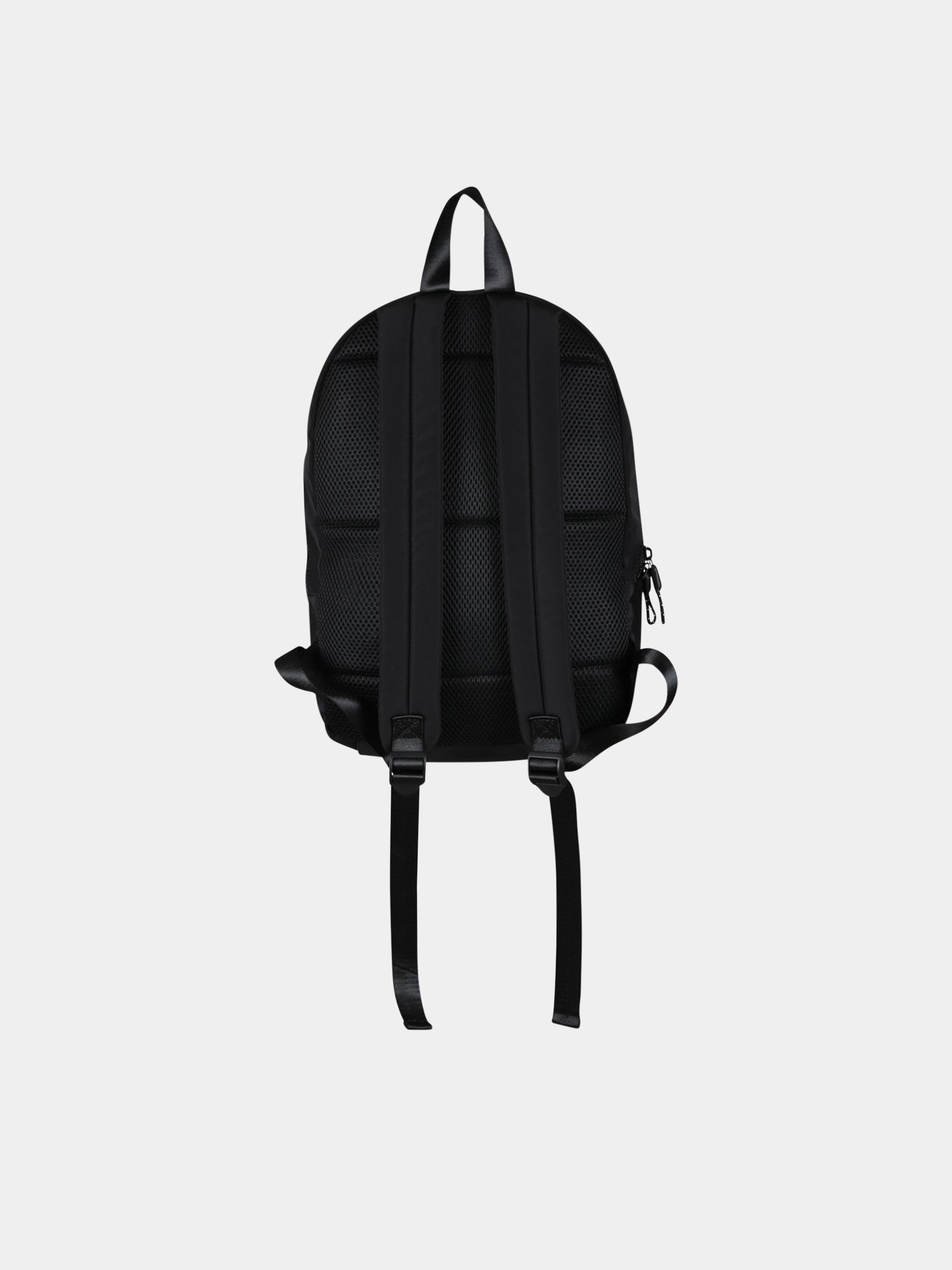 Zaino nero per bambina con logo bianco e patch,Karl Lagerfeld Kids,Z20093 09B