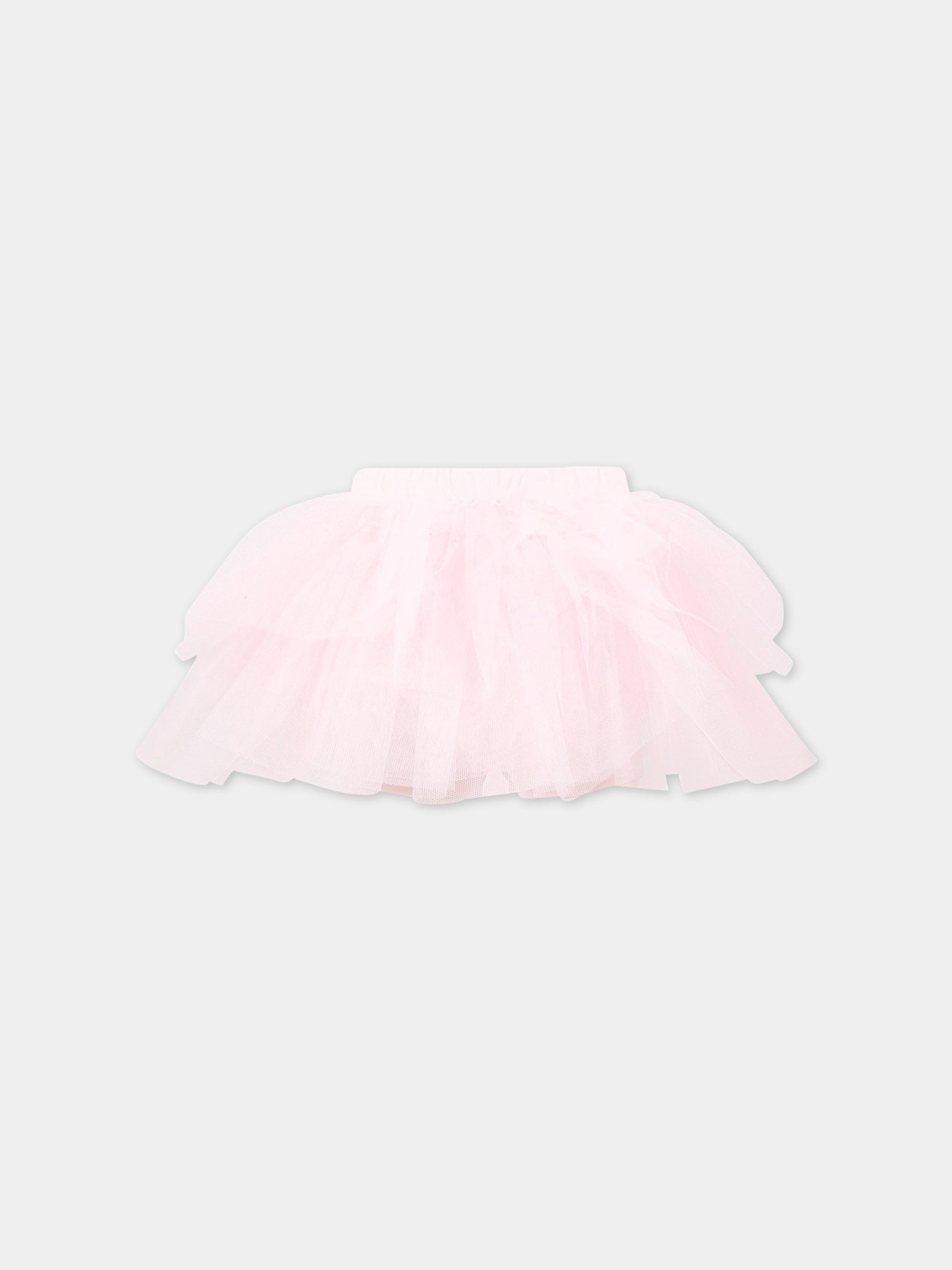 Gonna rosa per bambina con tulle,Philosophy,PJGO81 TU74 C012