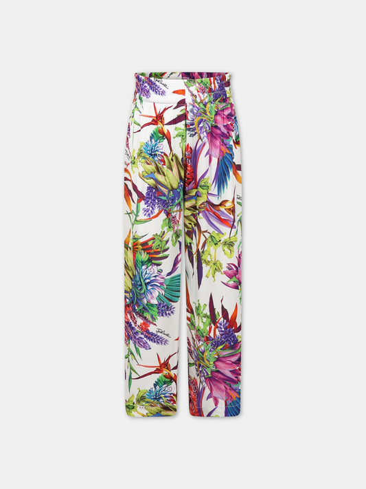 Pantaloni eleganti multicolor per bambina,Just Cavalli,JFPA002 VI22 D005