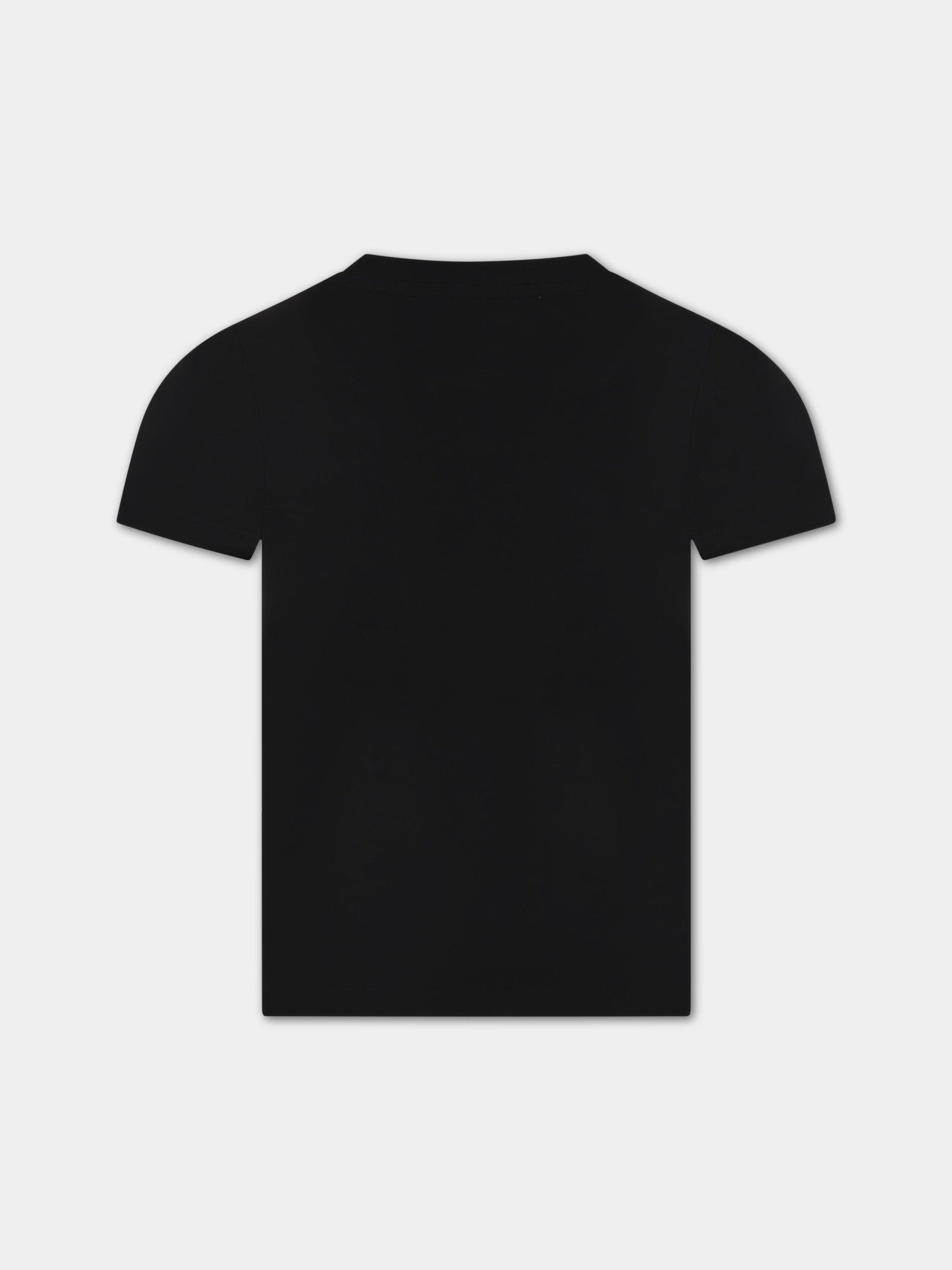 T-shirt nera per bambina con logo,Just Cavalli,JFTS005 JE95B N000