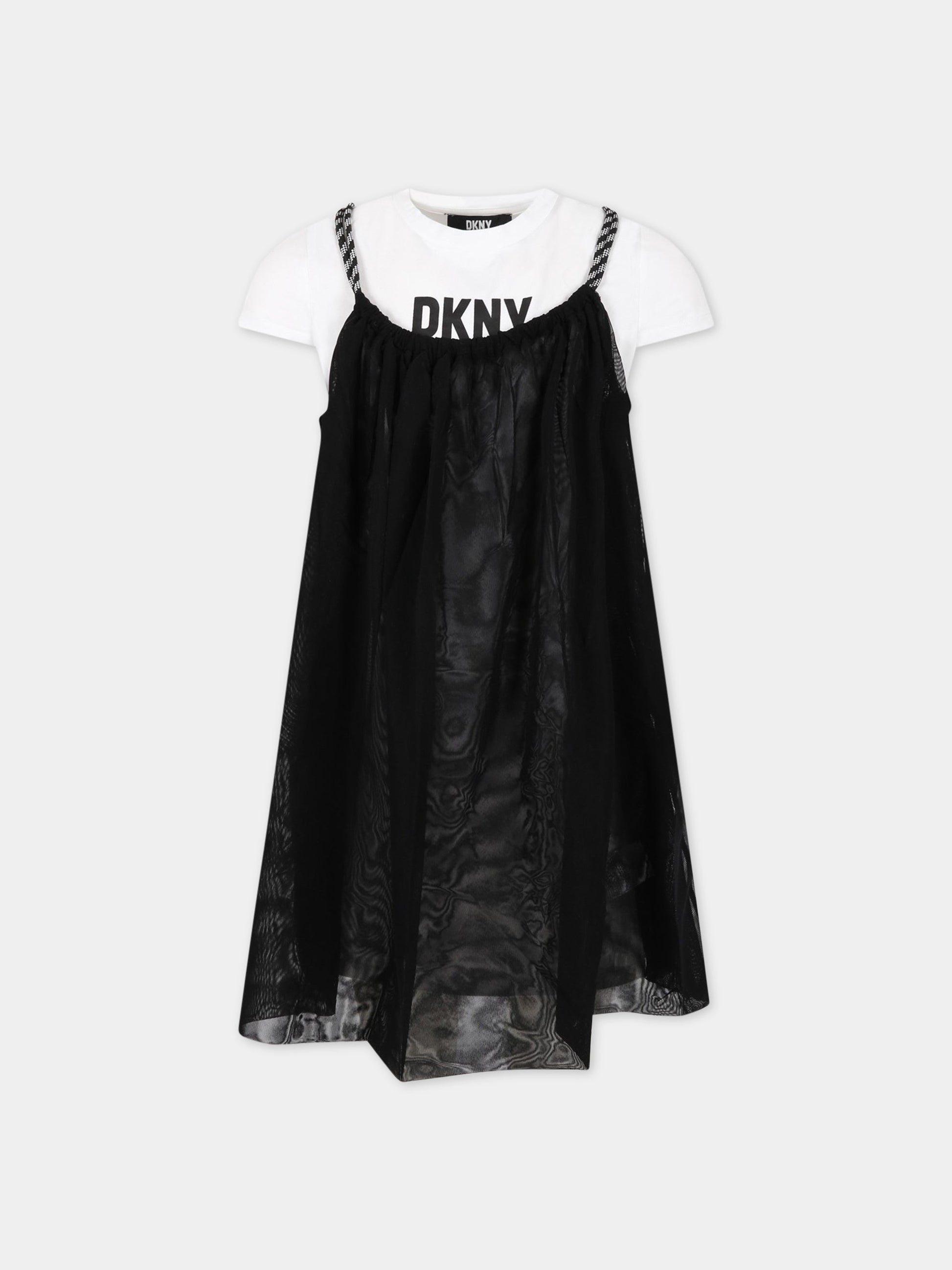 Completo multicolor per bambina con logo,Dkny,D32872 09B