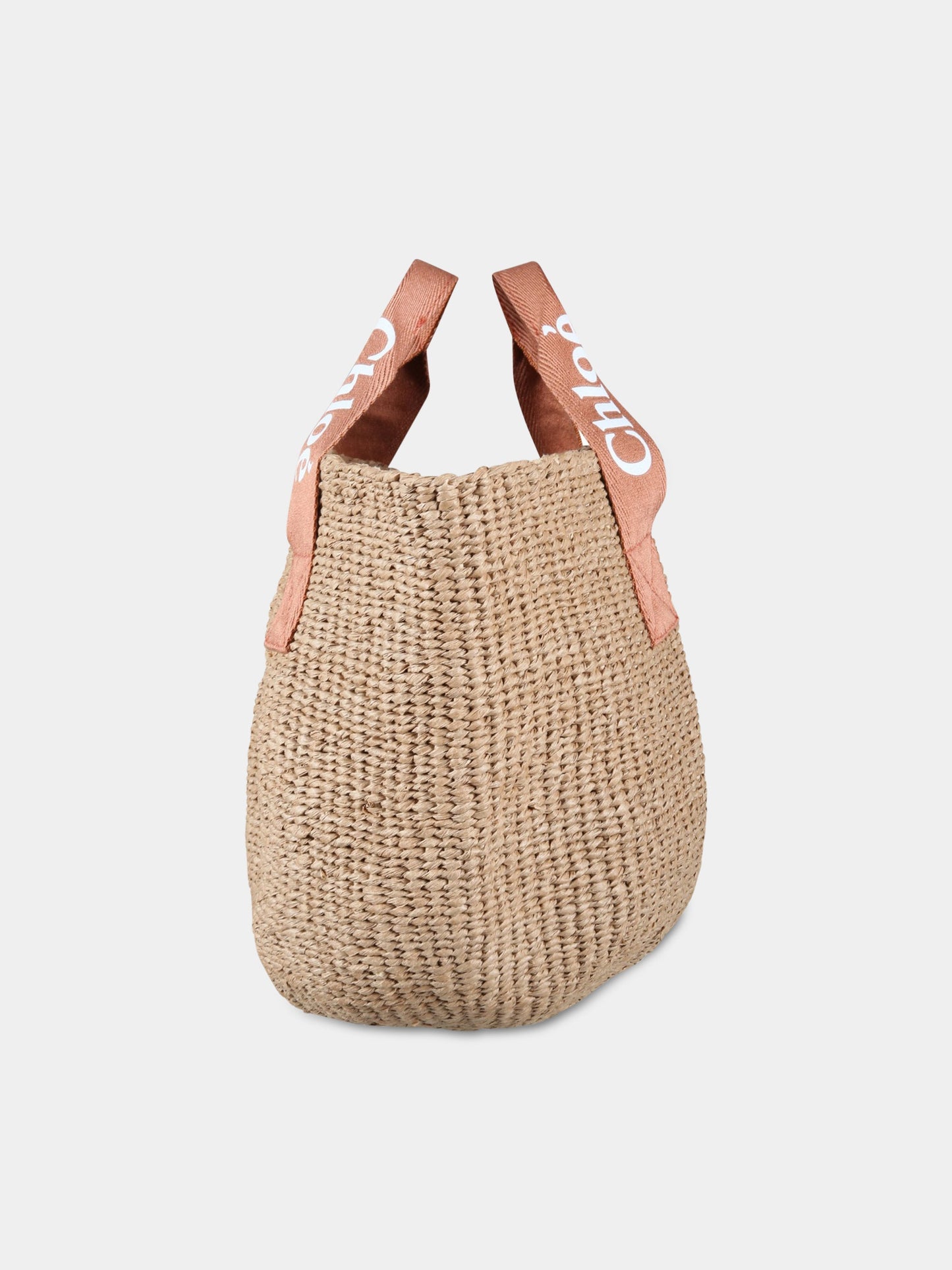 Borsa beige per bambina con logo,Chloé Kids,C10312 311