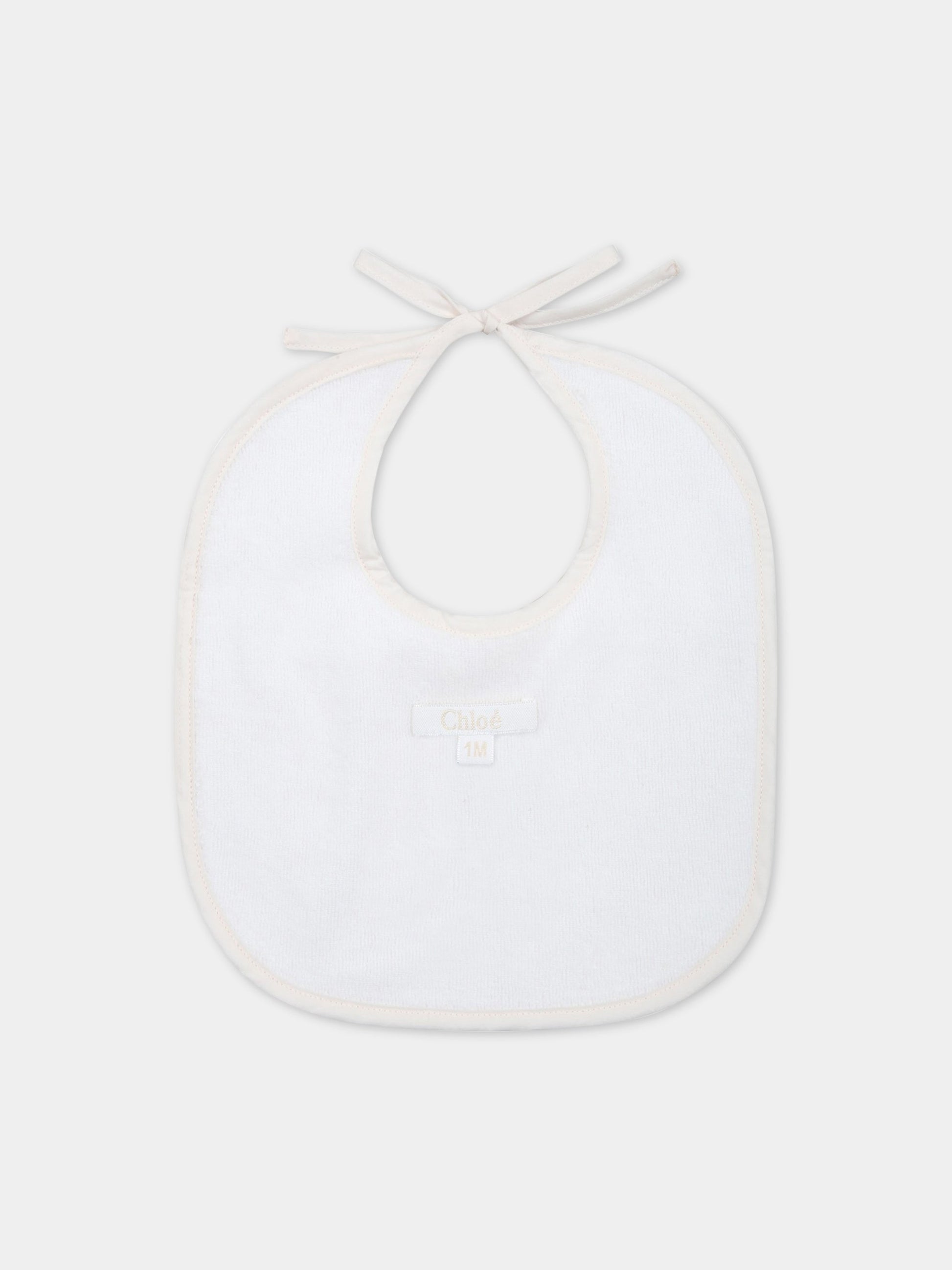 Set bianco per neonata con logo,Chloé Kids,C97303 117