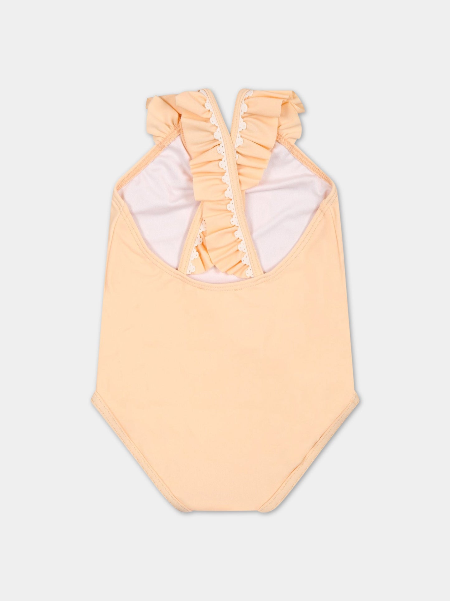 Costume  rosa intero per neonata,Chloé Kids,C07070 45F