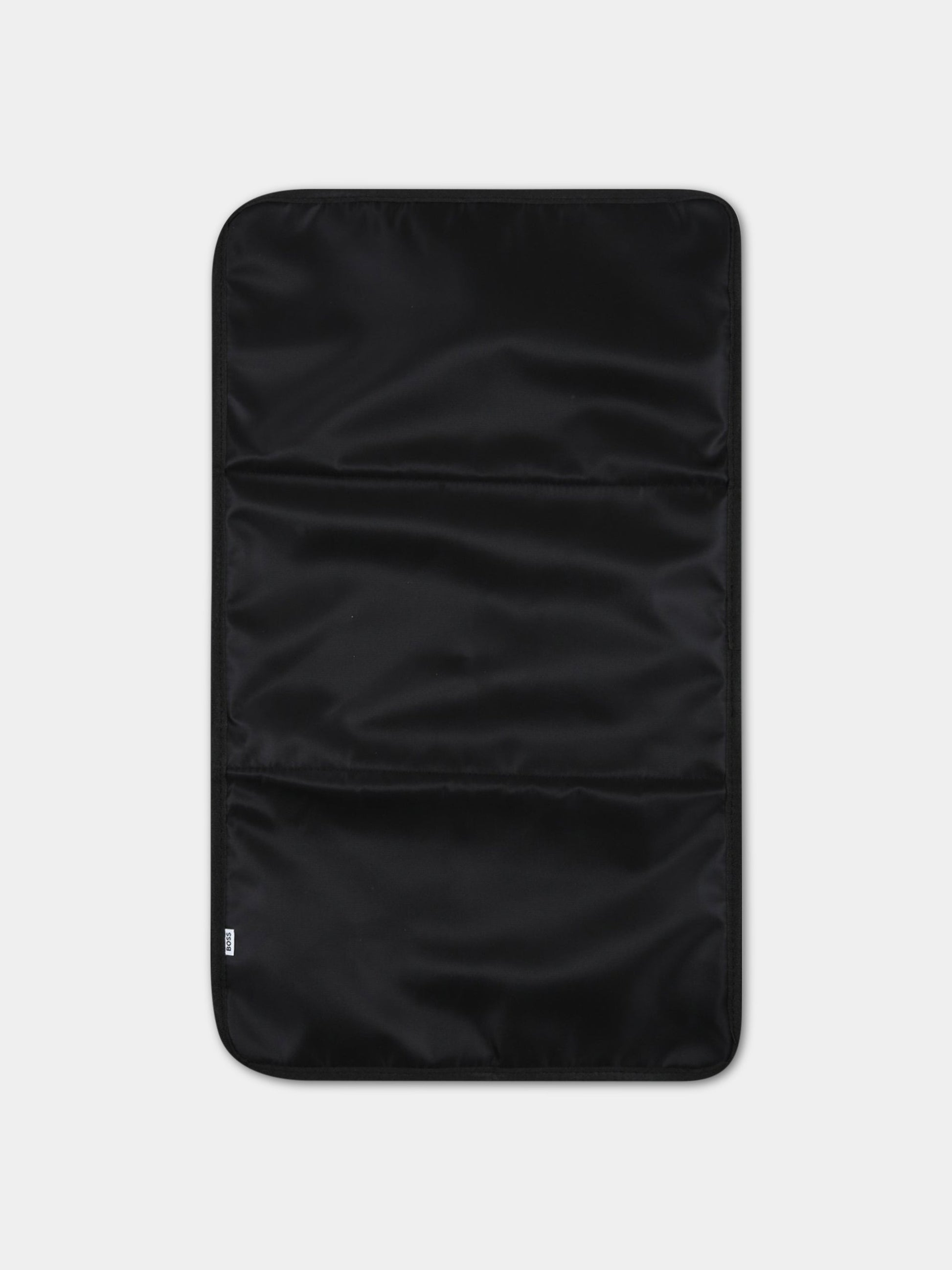 Borsa-mamma nera per neonato con patch logato,Boss,J90309 09B