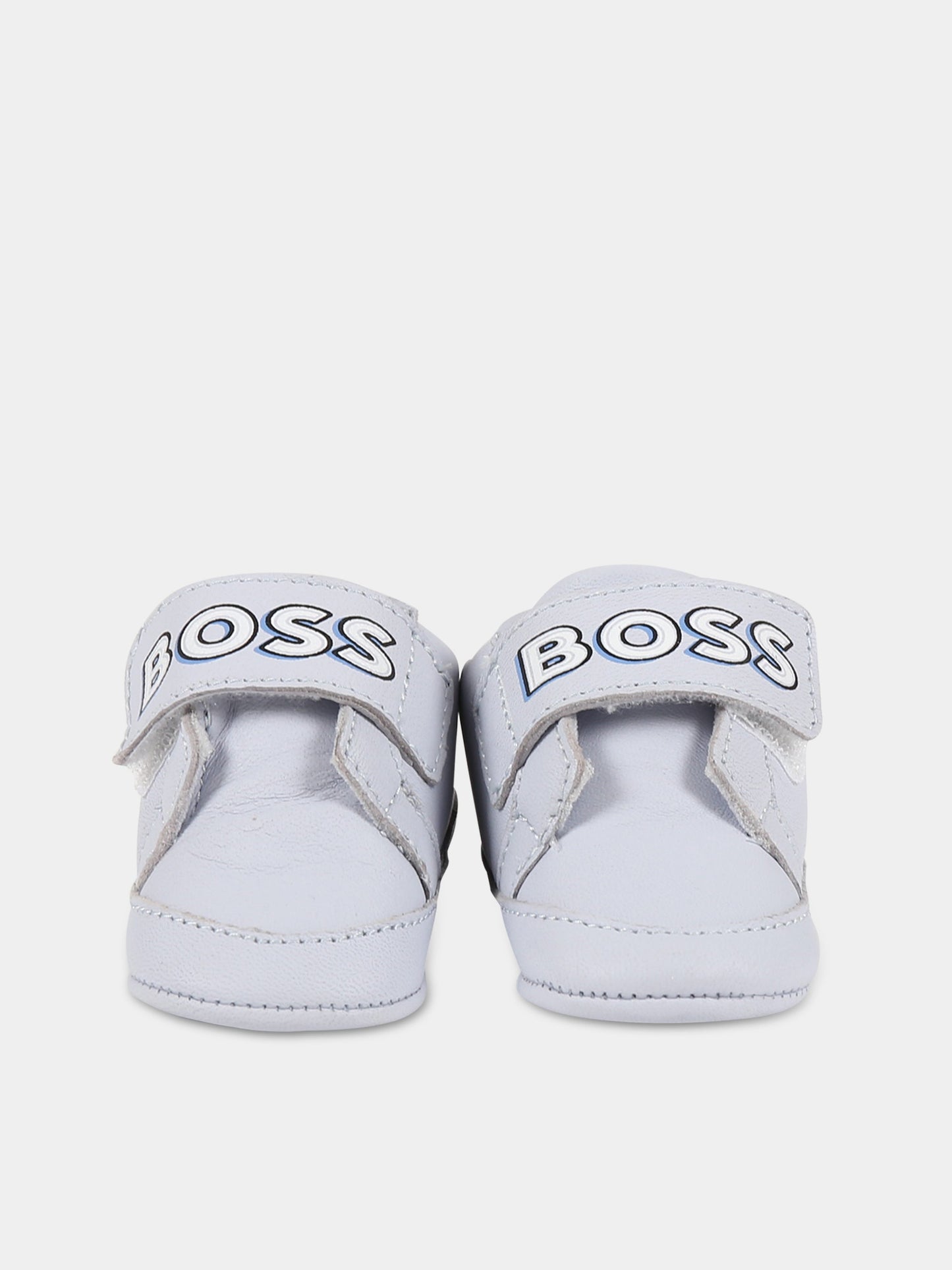 Sneakers celeste per neonato con scritta  Boss ,Boss,J99126 771