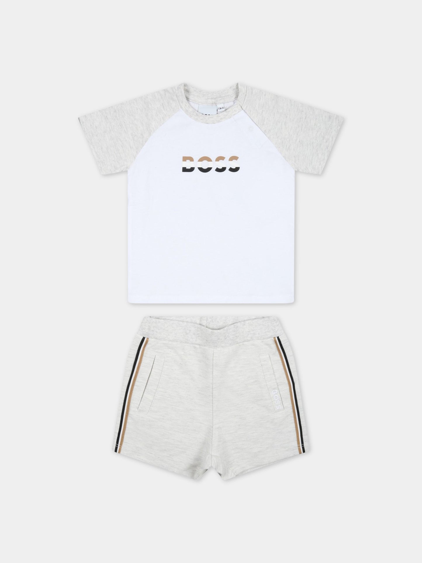 Completo multicolor per neonato con logo,Boss,J98408 A10