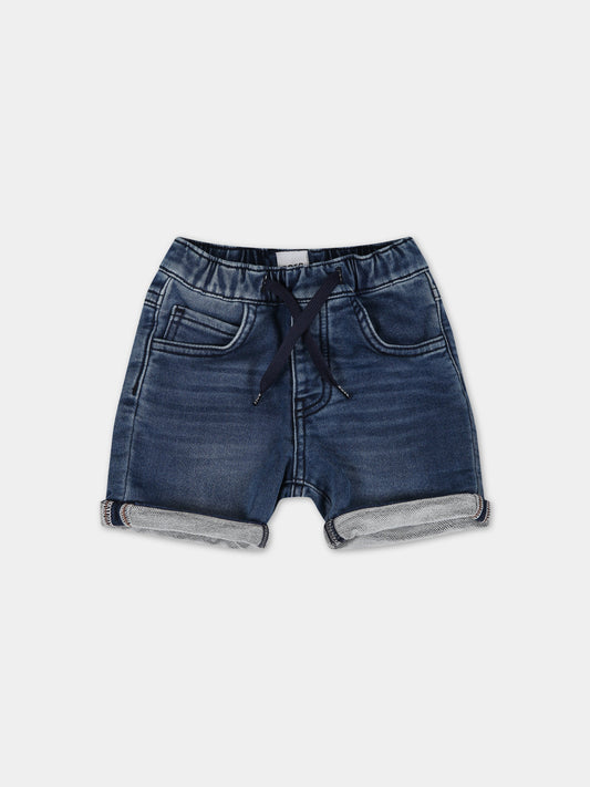 Shorts blu per neonato con logo,Boss,J04467 Z03