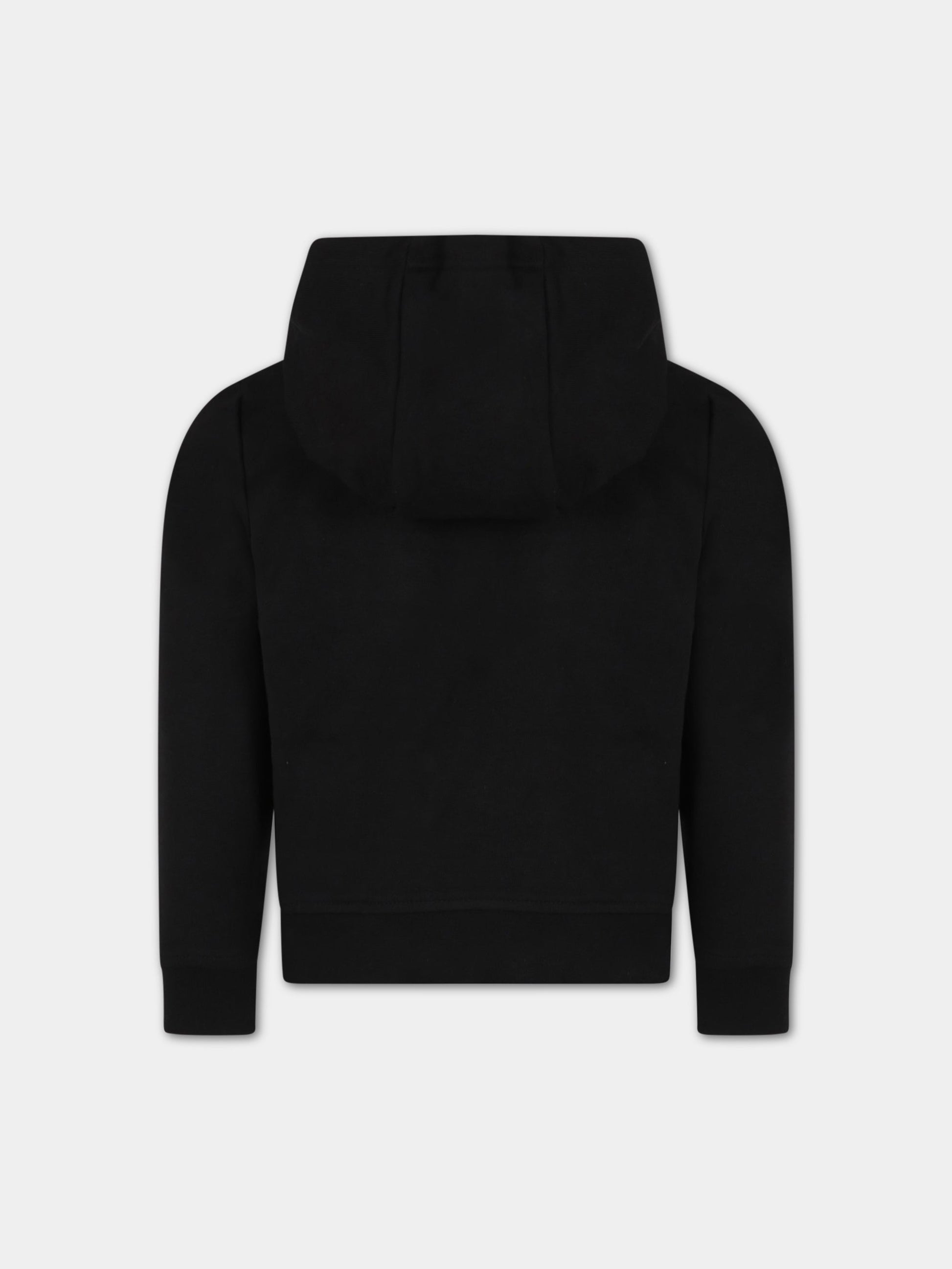 Felpa nera per bambino con logo,Boss,J25O60 09B